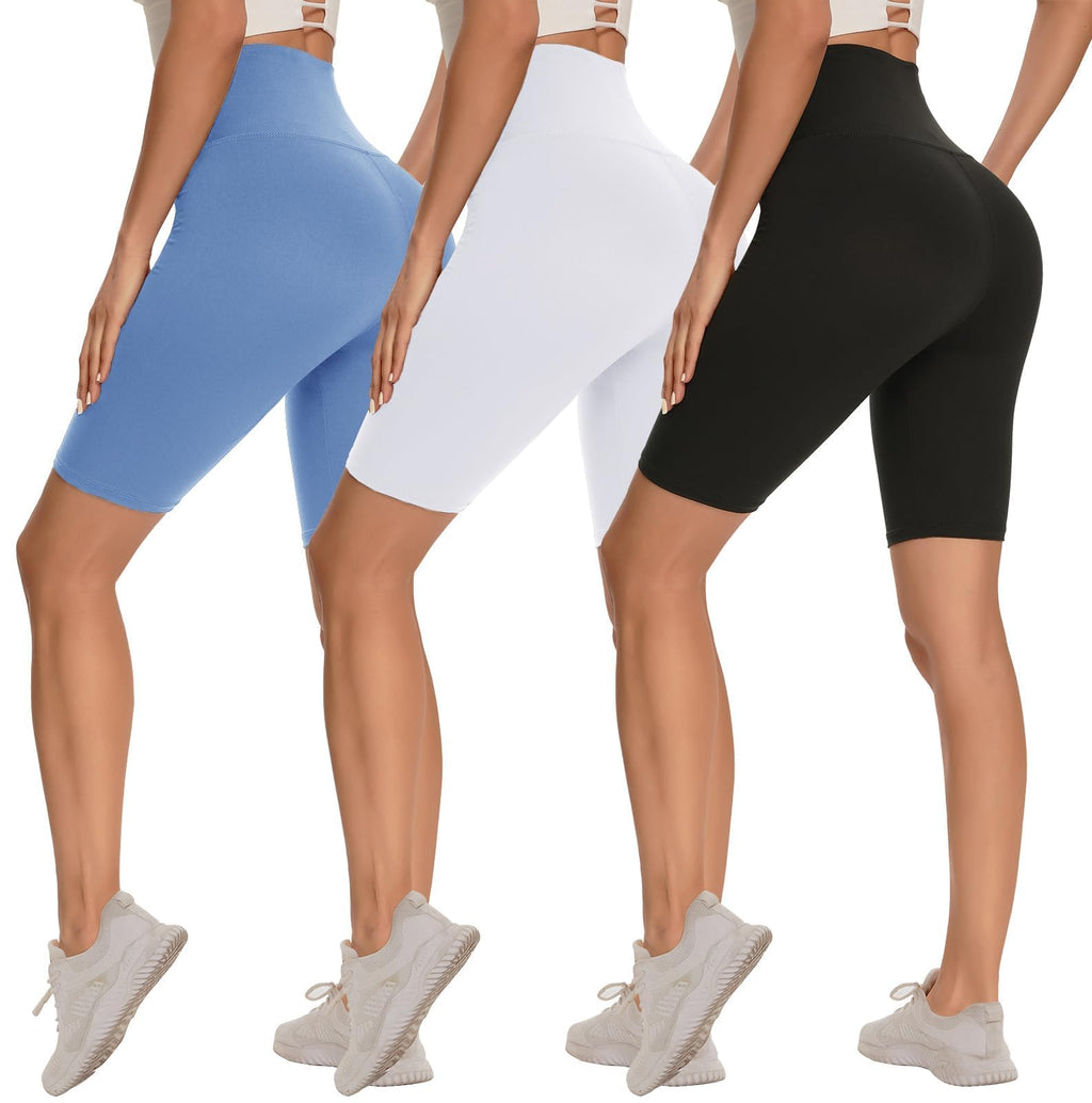 Women's 3-Pack High-Waist Tummy-Control Biker Shorts