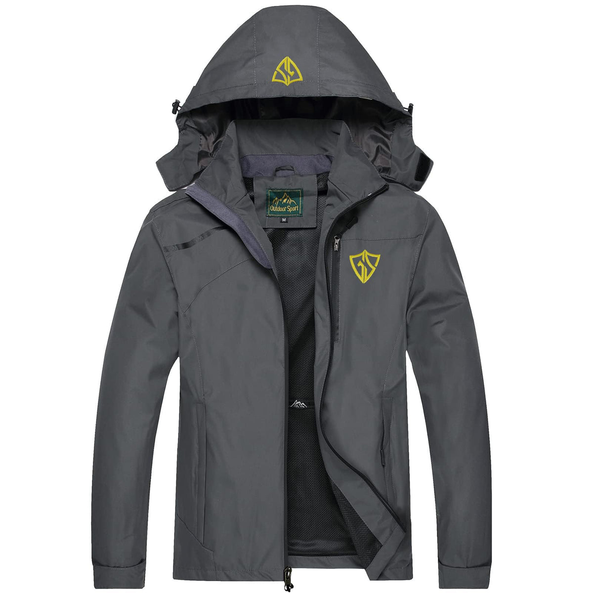 Men's Waterproof Lightweight Hooded Windbreaker Jacket