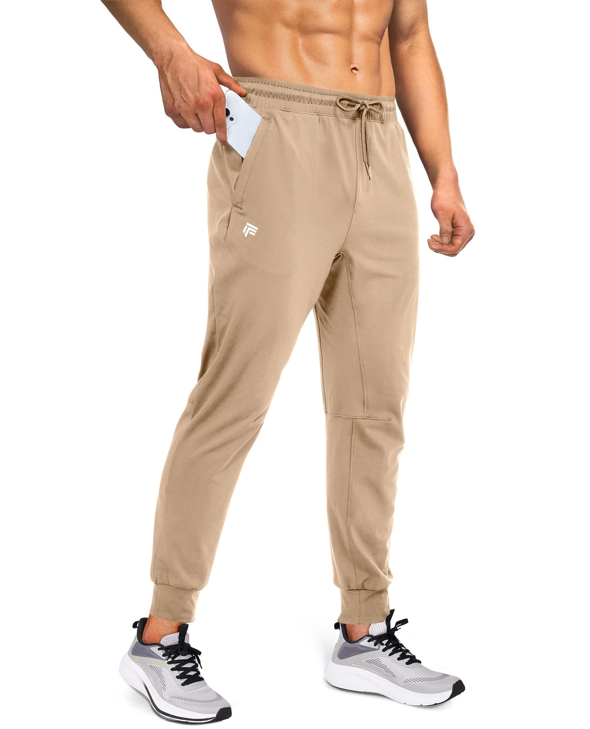 FOGFIRE Mens Joggers with Zipper Pockets Lightweight Sweatpants for Men Pants Athletic Workout Running Track Gym