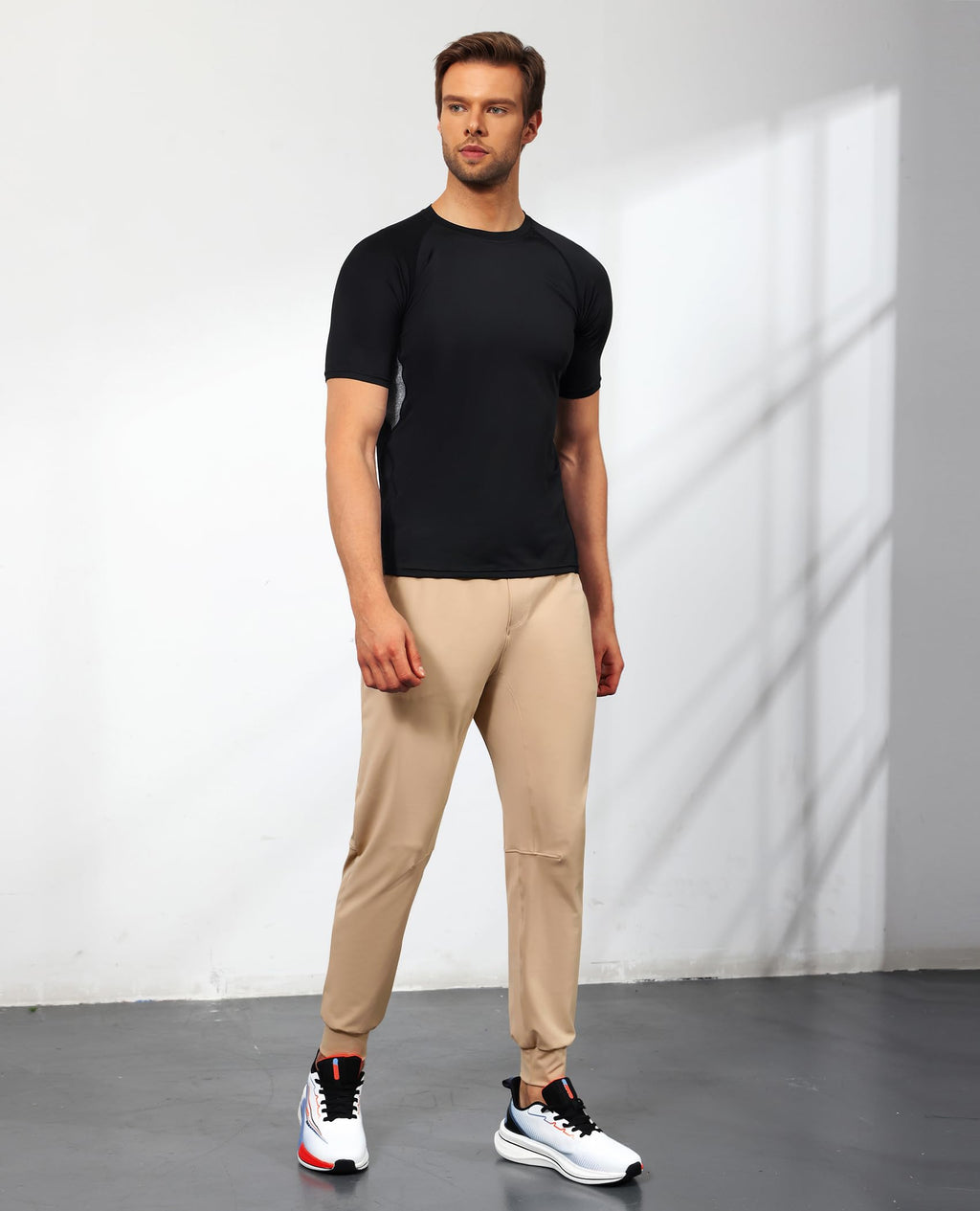 Men's Lightweight Athletic Joggers with Zipper Pockets