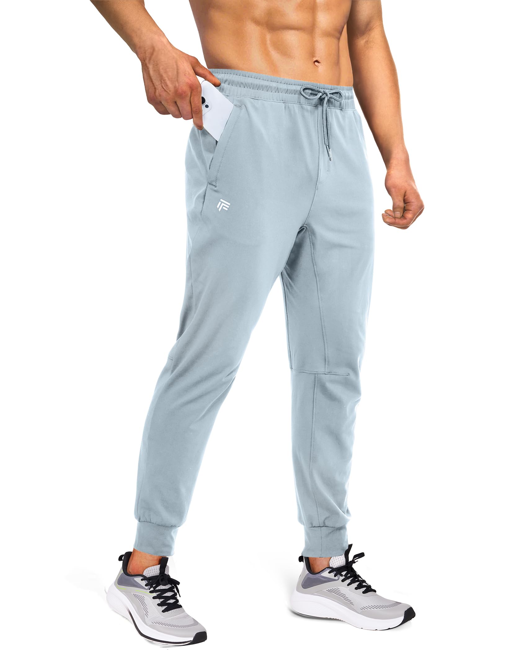 FOGFIRE Mens Joggers with Zipper Pockets Lightweight Sweatpants for Men Pants Athletic Workout Running Track Gym
