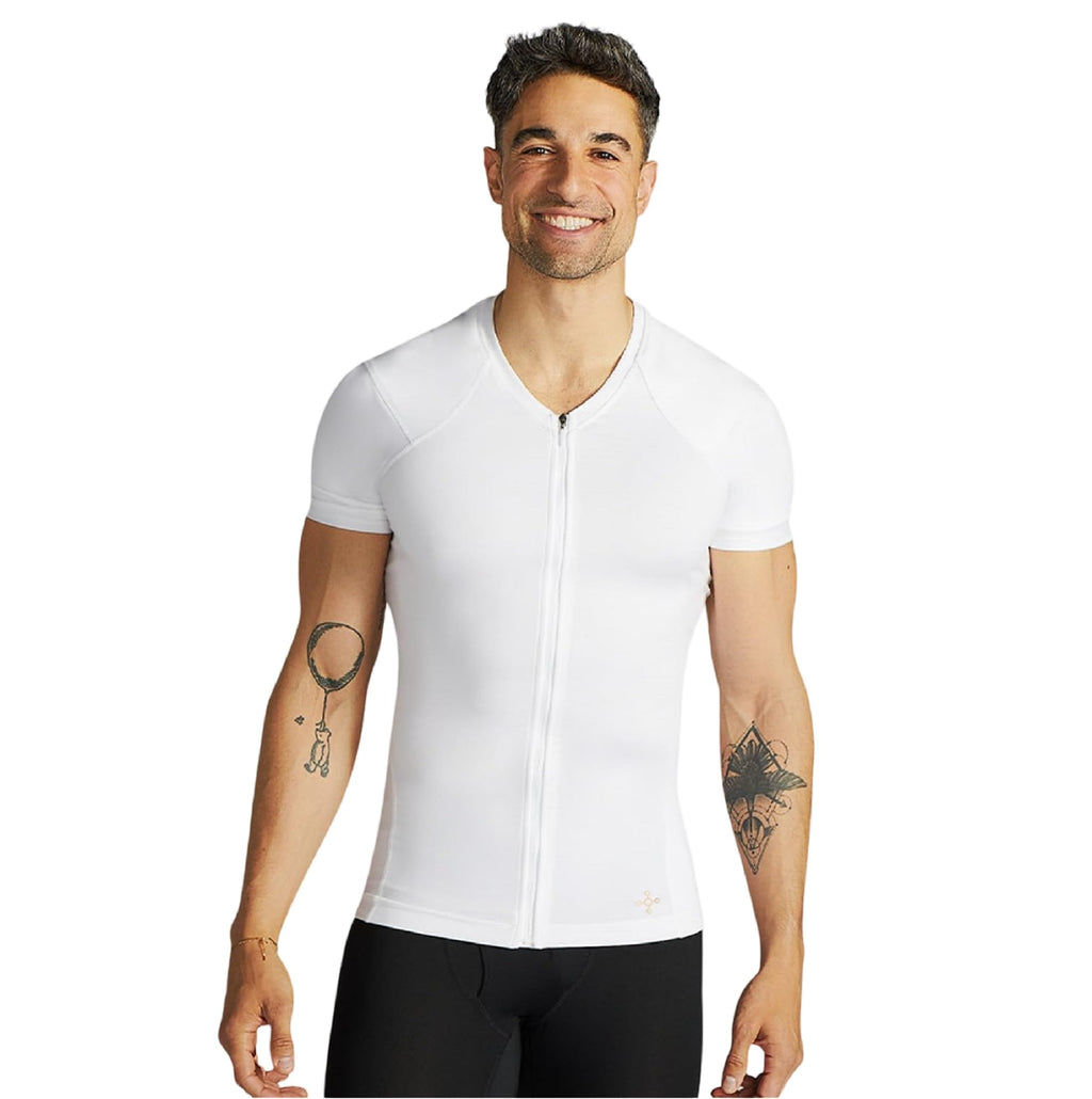 Men's Zip-Front Compression Shirt with Posture Support