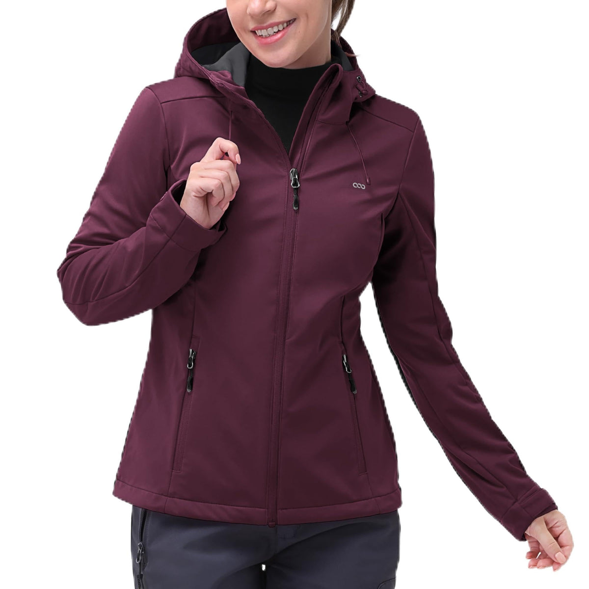 Women's Waterproof Lightweight Softshell Windbreaker Jacket