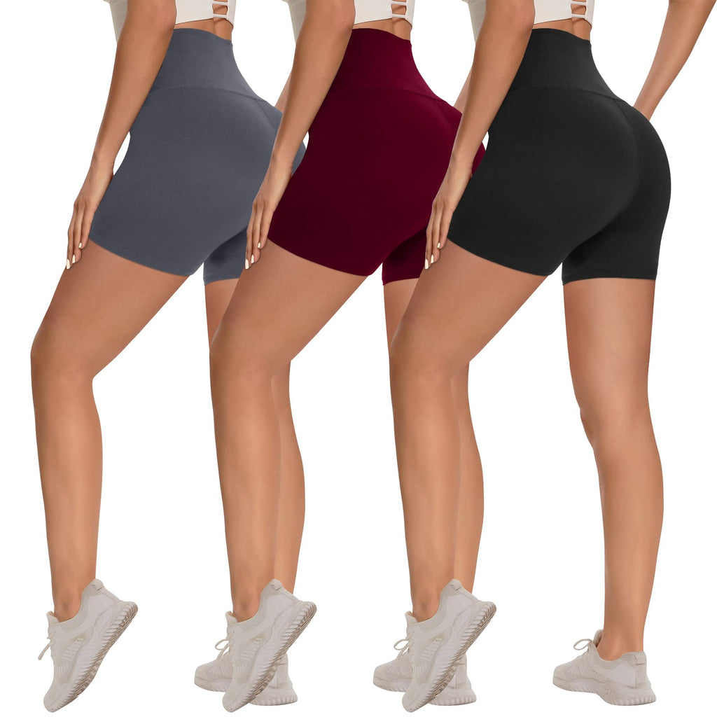 Women's 3-Pack High-Waist Tummy-Control Biker Shorts