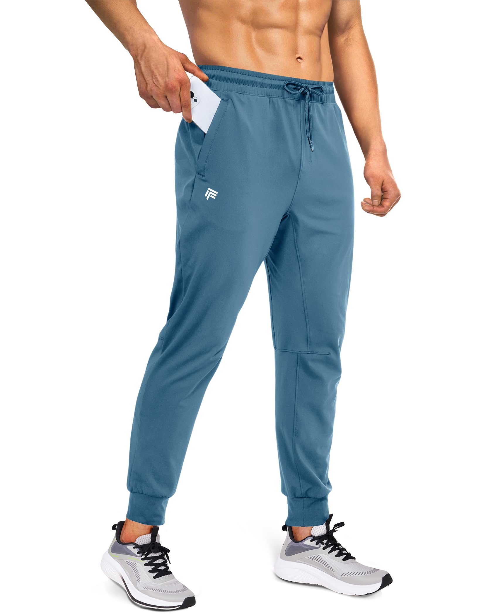 FOGFIRE Mens Joggers with Zipper Pockets Lightweight Sweatpants for Men Pants Athletic Workout Running Track Gym