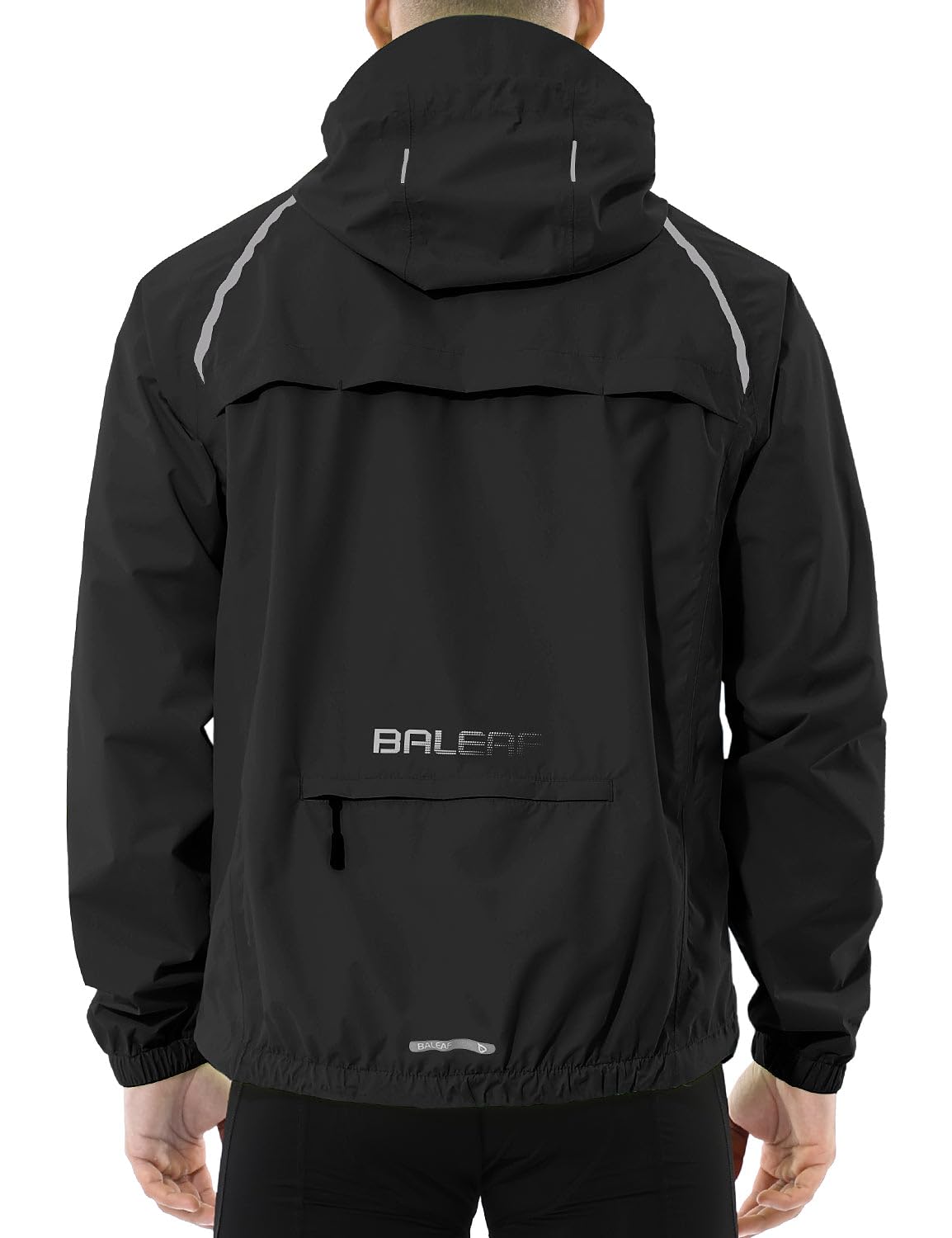Men's Waterproof Reflective Packable Rain Jacket