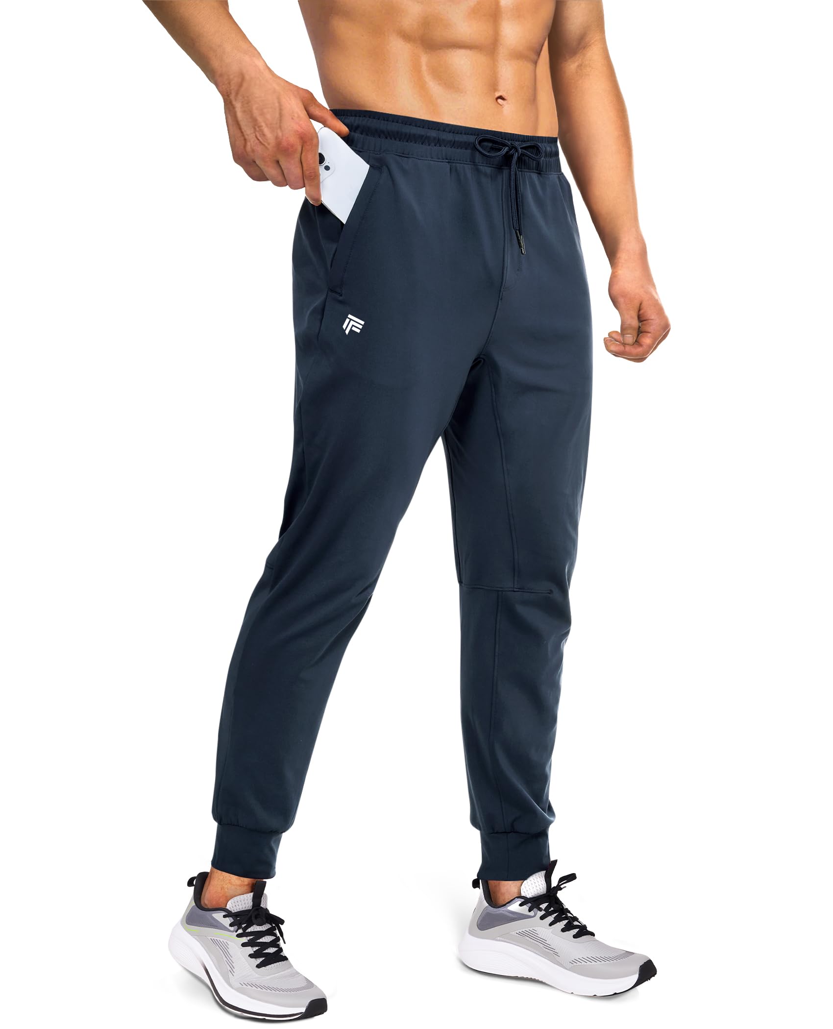 FOGFIRE Mens Joggers with Zipper Pockets Lightweight Sweatpants for Men Pants Athletic Workout Running Track Gym