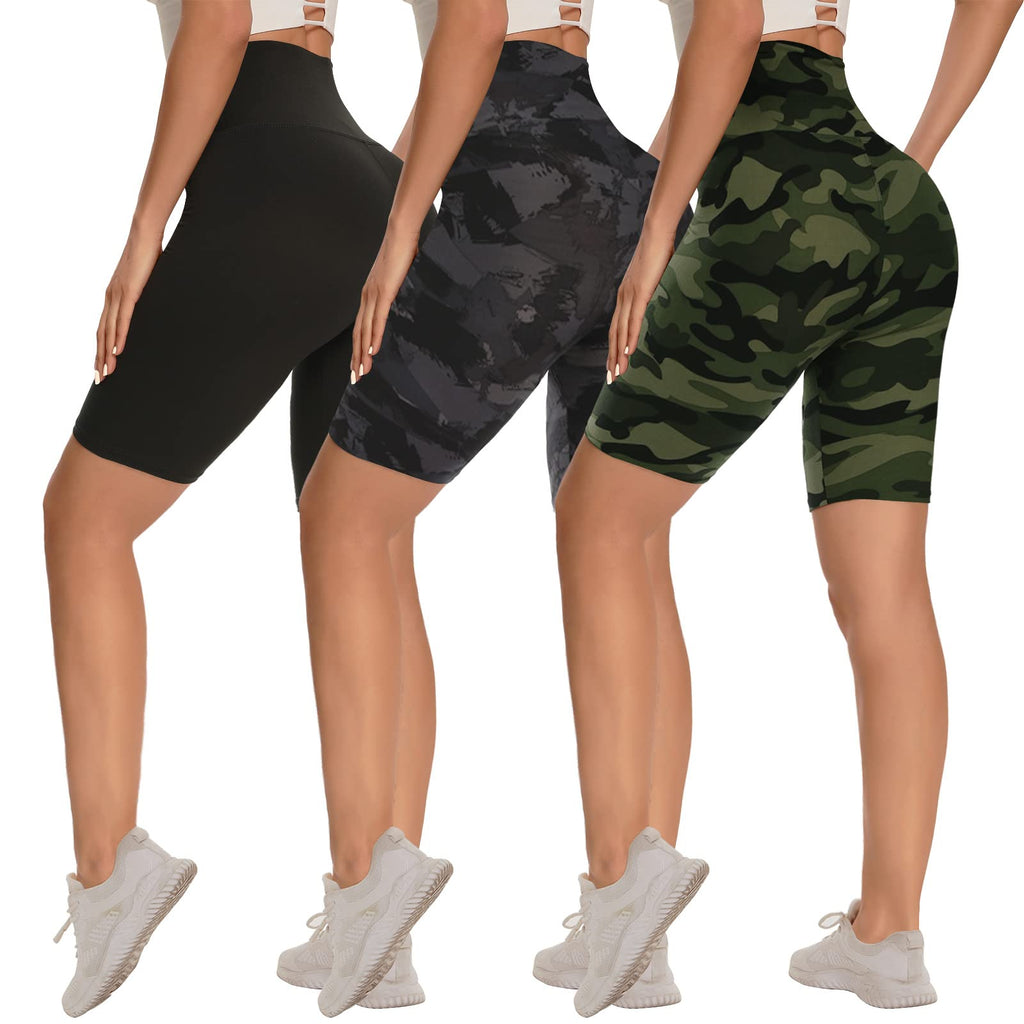 Women's 3-Pack High-Waist Tummy-Control Biker Shorts
