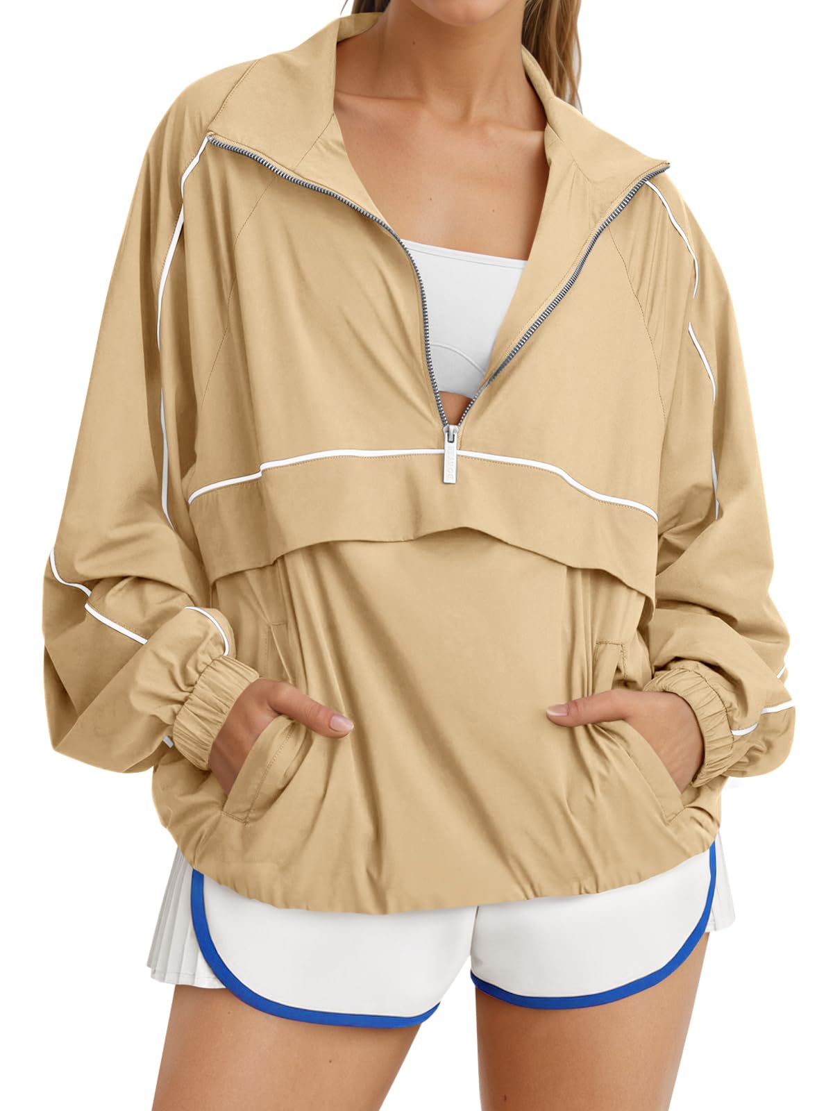 Women's UPF 50+ Lightweight Quarter-Zip Windbreaker