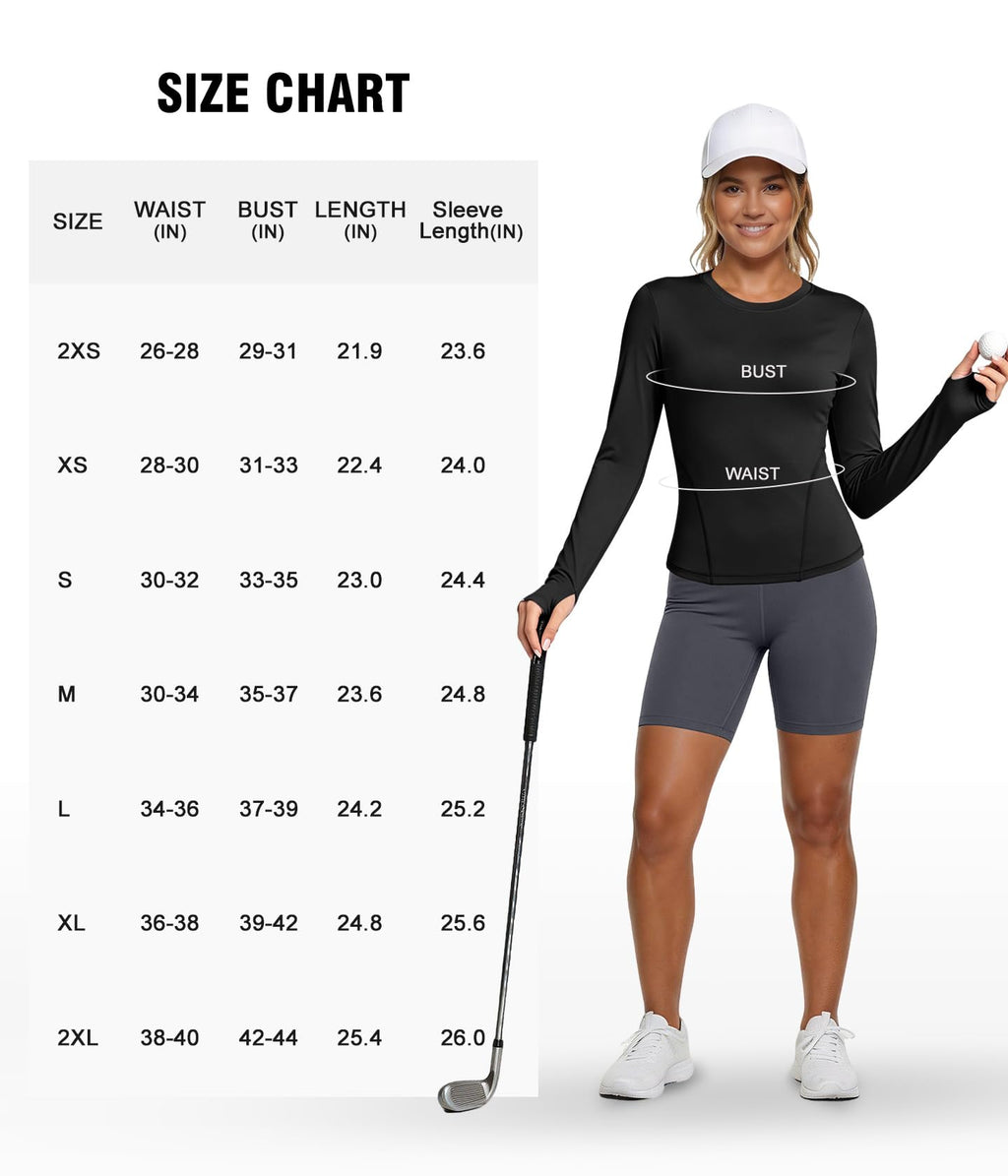 Women's Long Sleeve Compression Shirts Workout Athletic Top Underscrubs