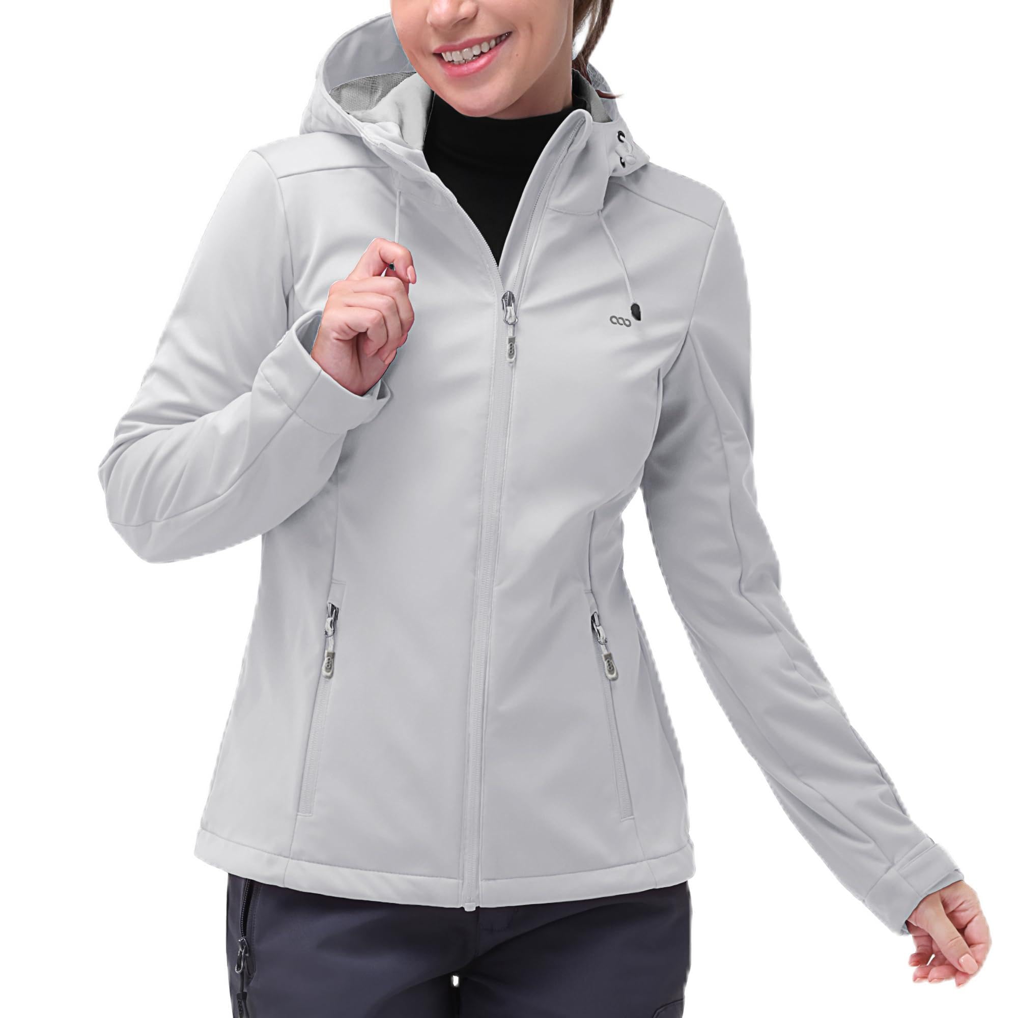 Women's Waterproof Lightweight Softshell Windbreaker Jacket