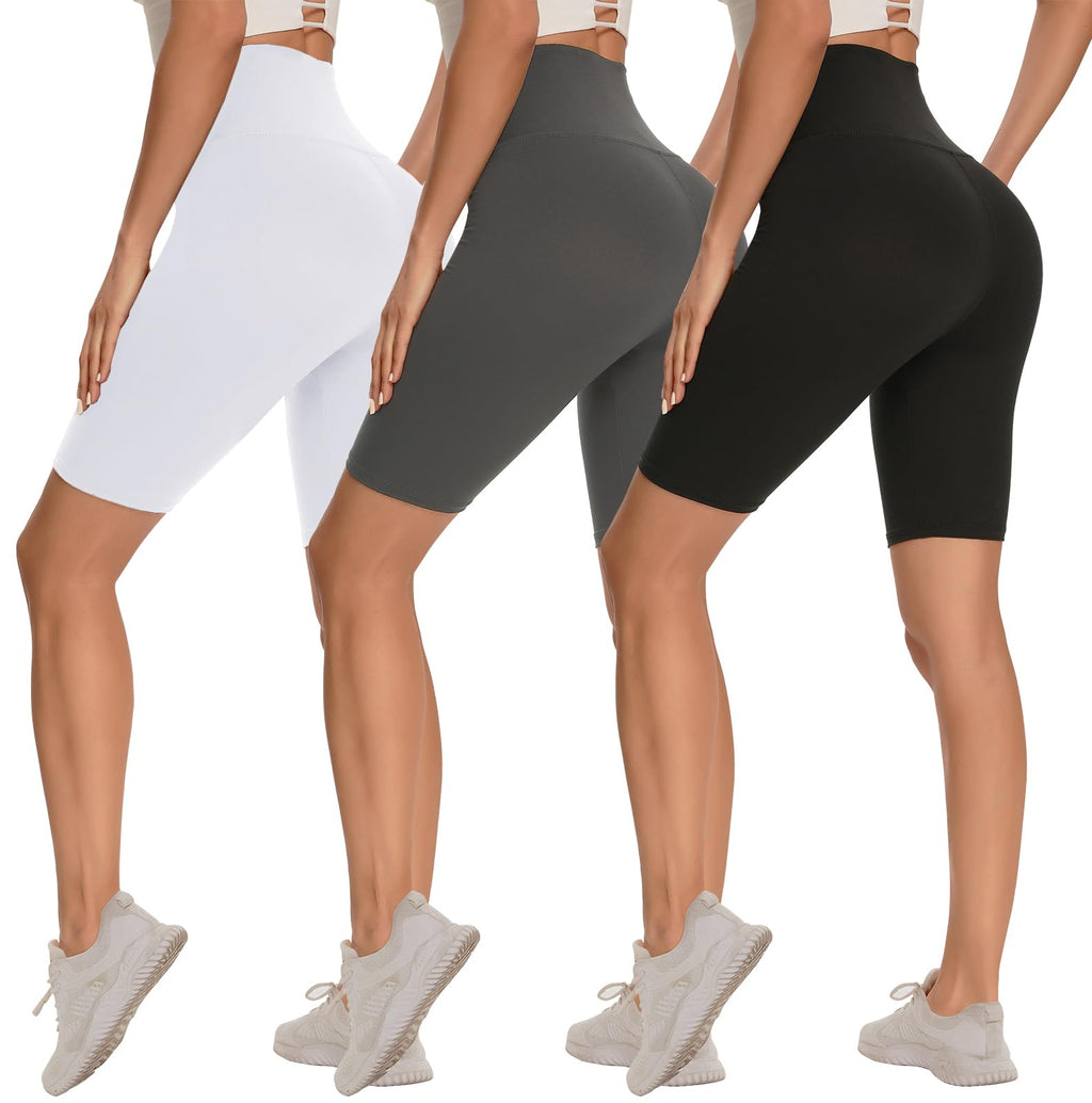 Women's 3-Pack High-Waist Tummy-Control Biker Shorts