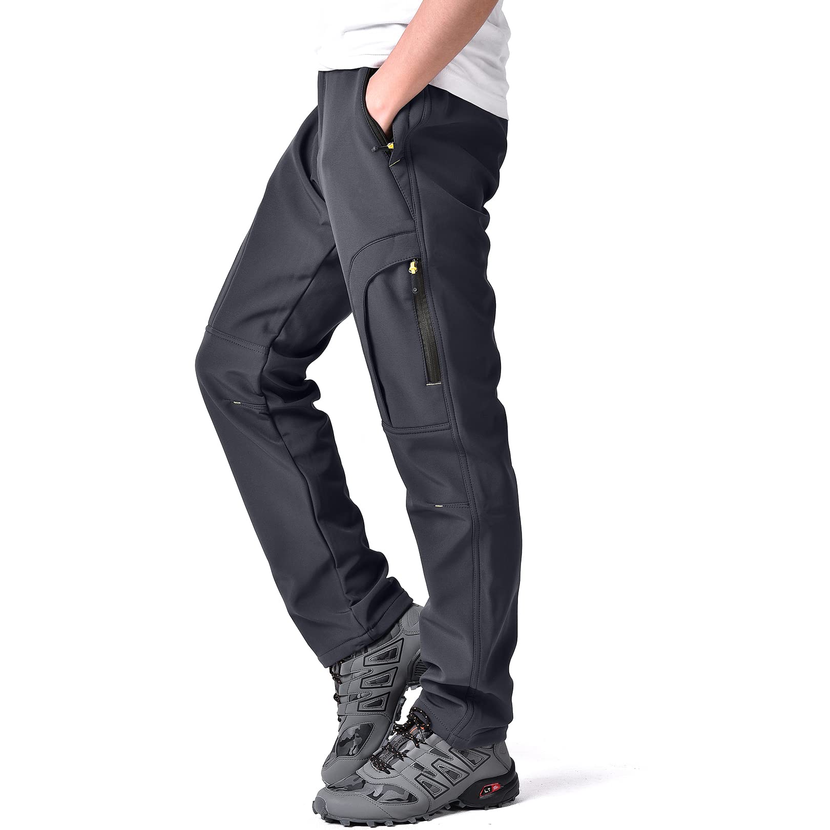 Men's Insulated Fleece-Lined Water-Repellent Hiking Pants