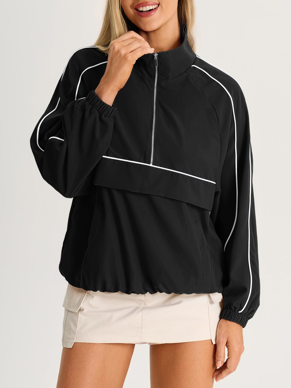 Women's UPF 50+ Lightweight Quarter-Zip Windbreaker