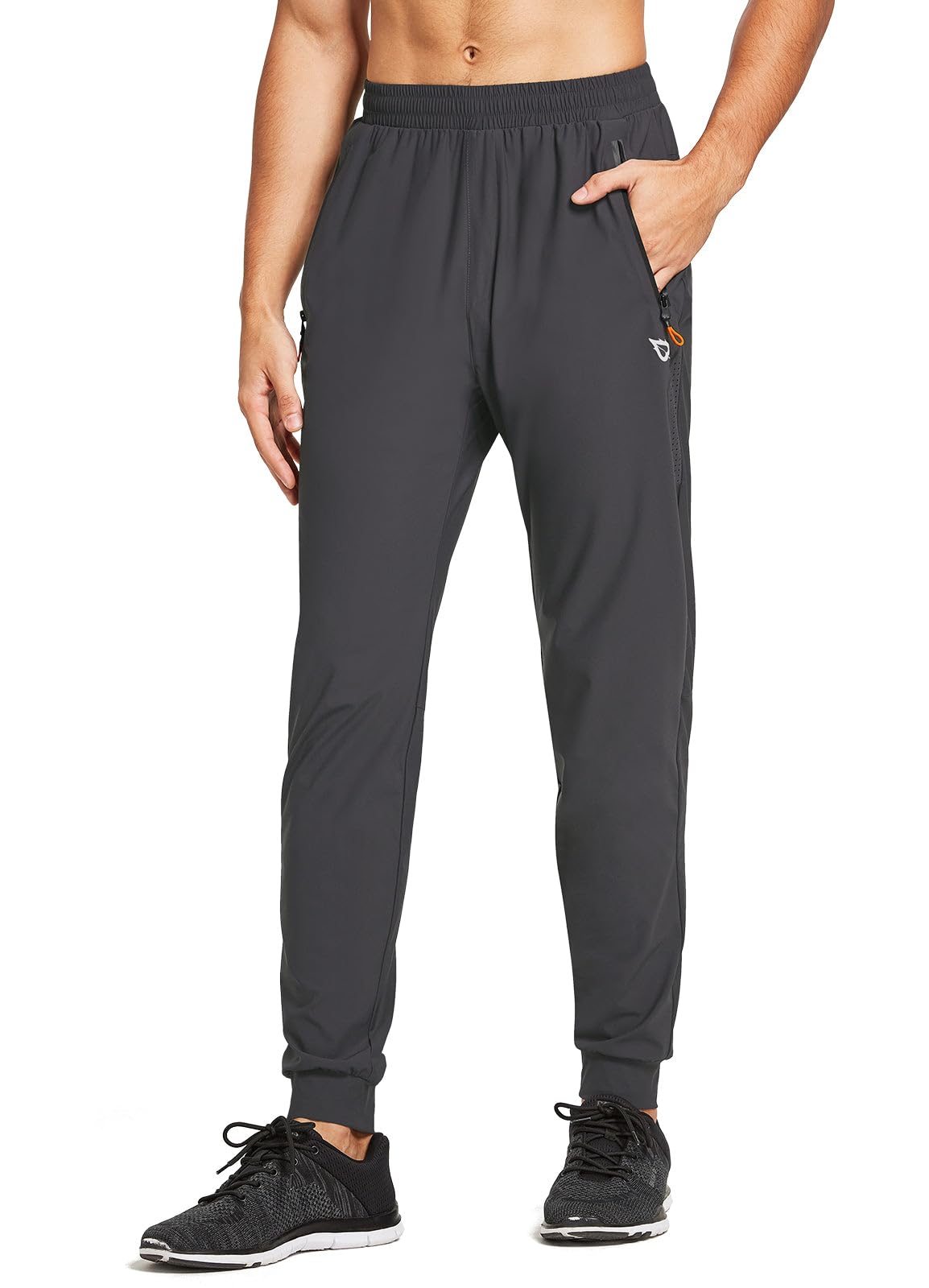 baleaf Men's Running Pants Lightweight Joggers with Zipper Pockets