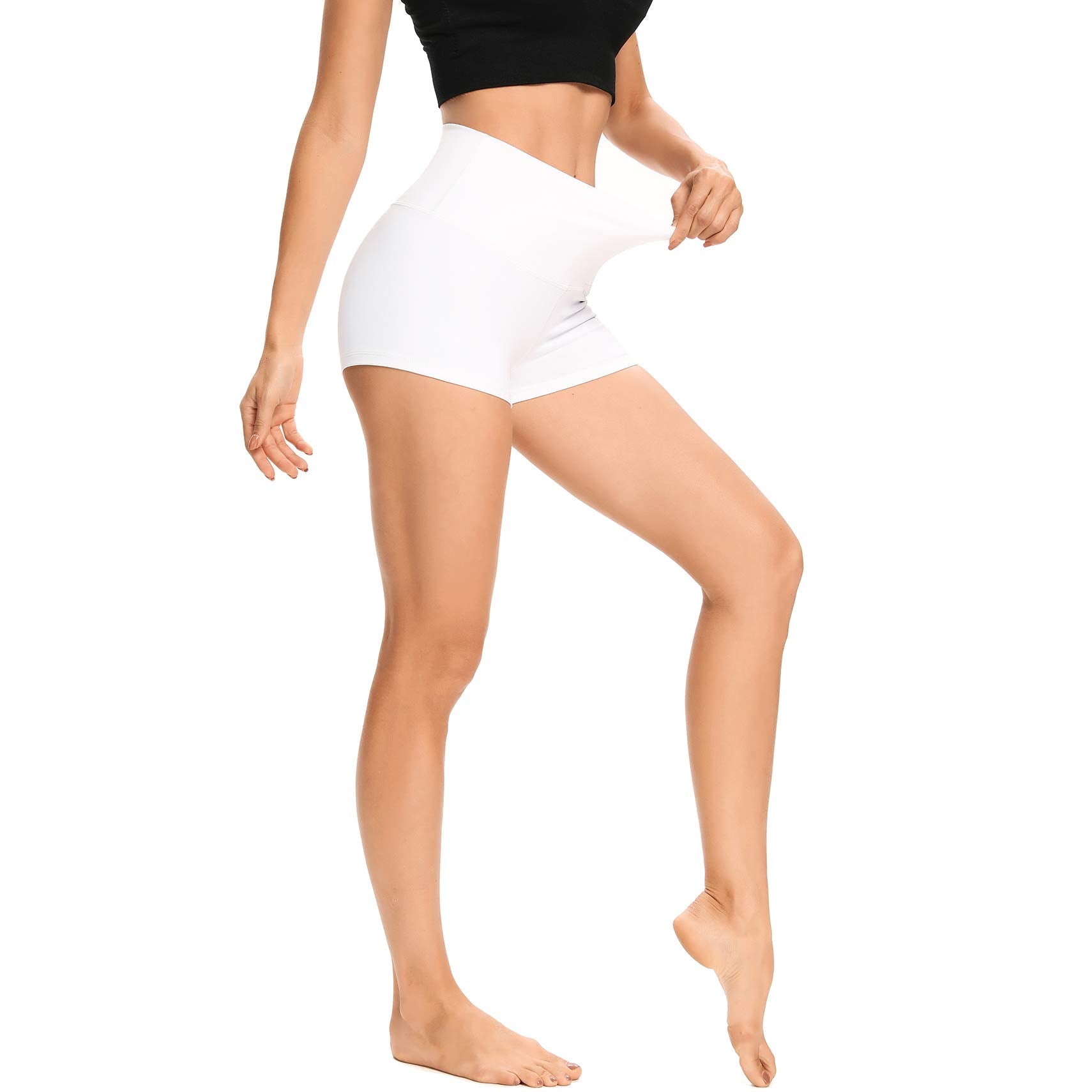 Women's High-Waist Biker Shorts with Side Pockets