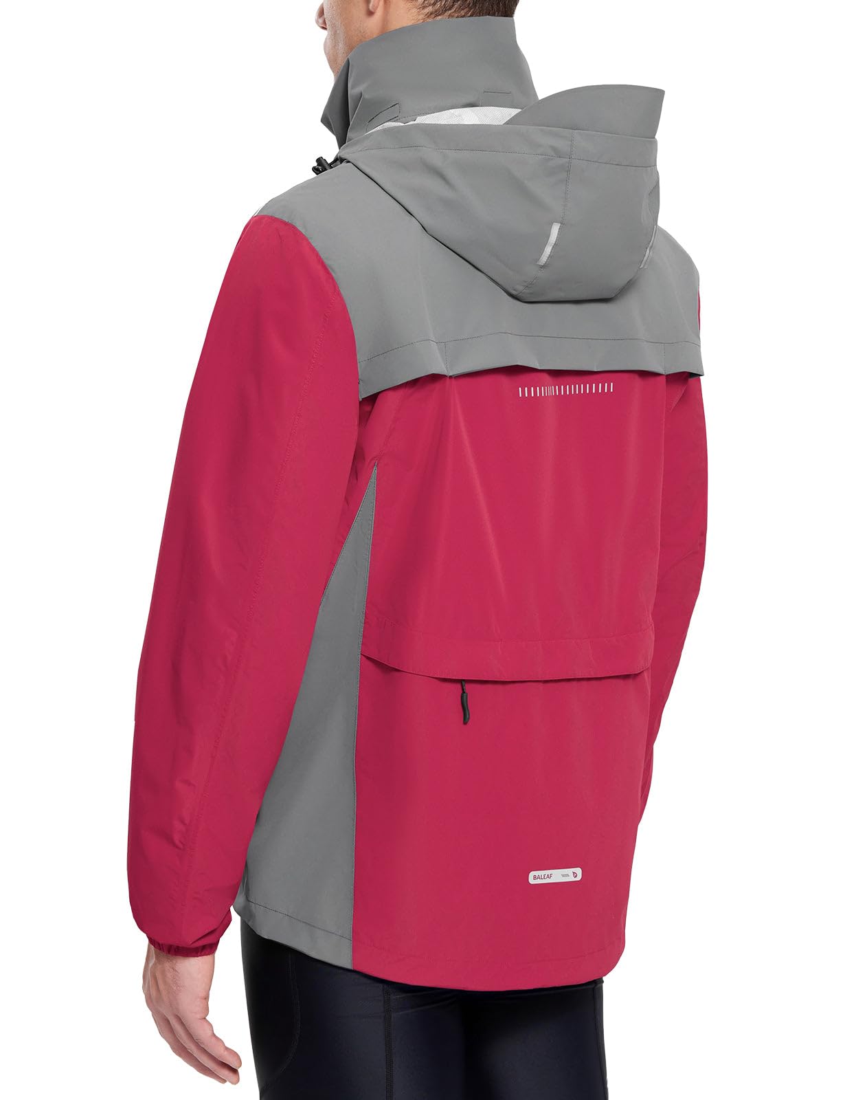 Men's Waterproof Reflective Packable Rain Jacket