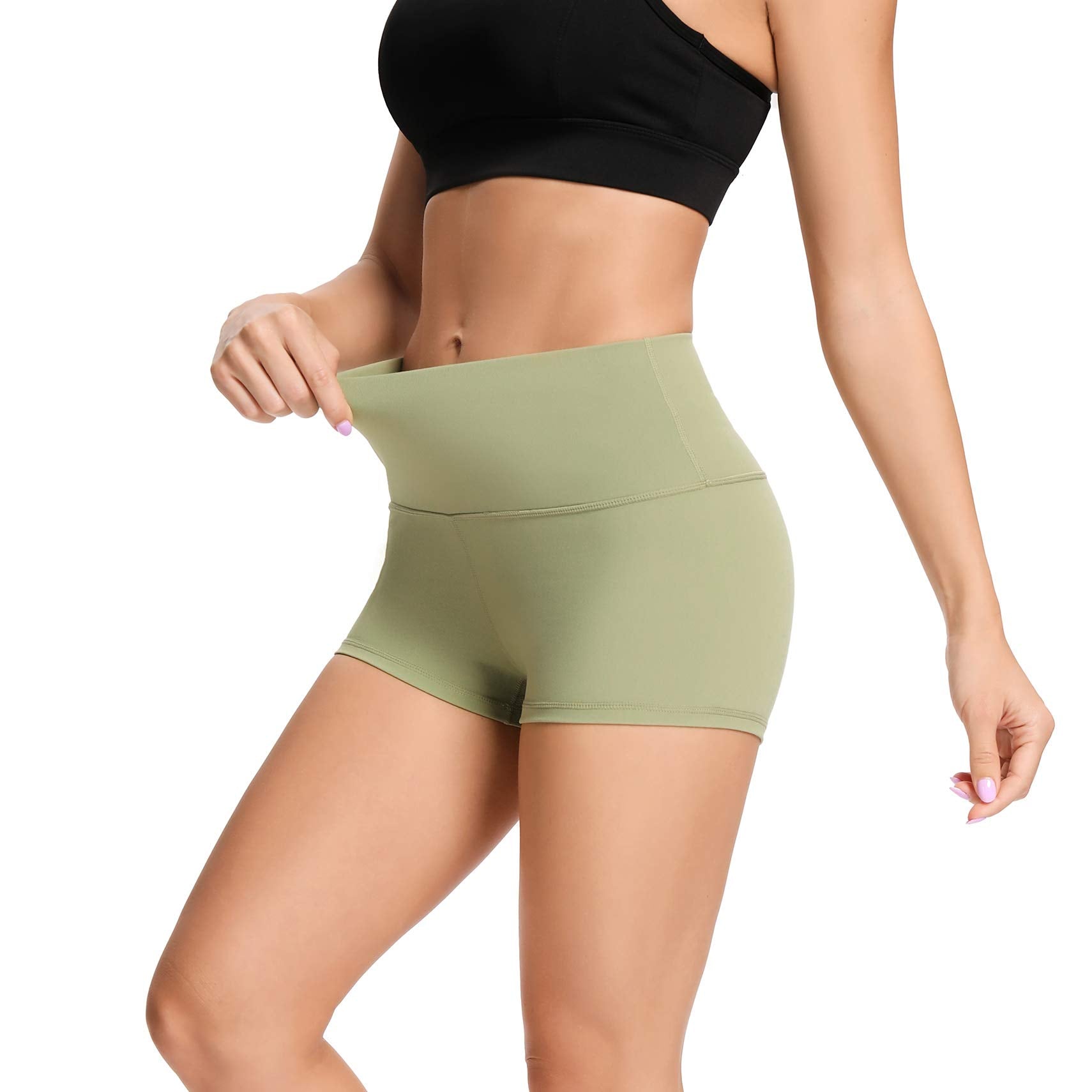Women's High-Waist Biker Shorts with Side Pockets