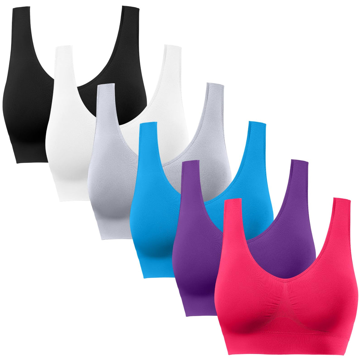 BESTENA Women Sports Bras, Seamless Removable Pads Comfort Yoga Sleep Bras