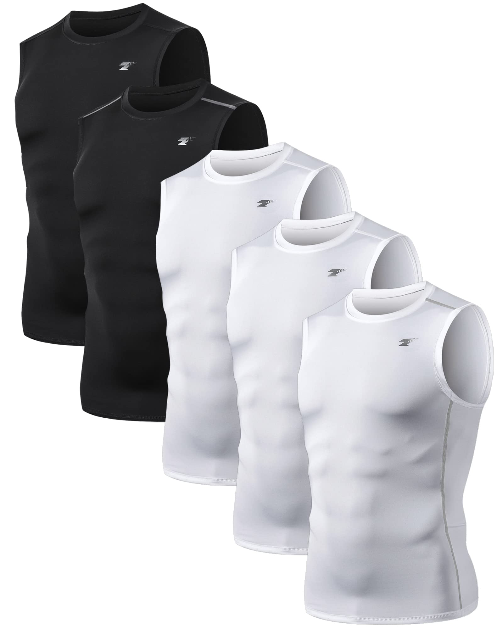 Men's 5-Pack Sleeveless Compression Training Tank Tops