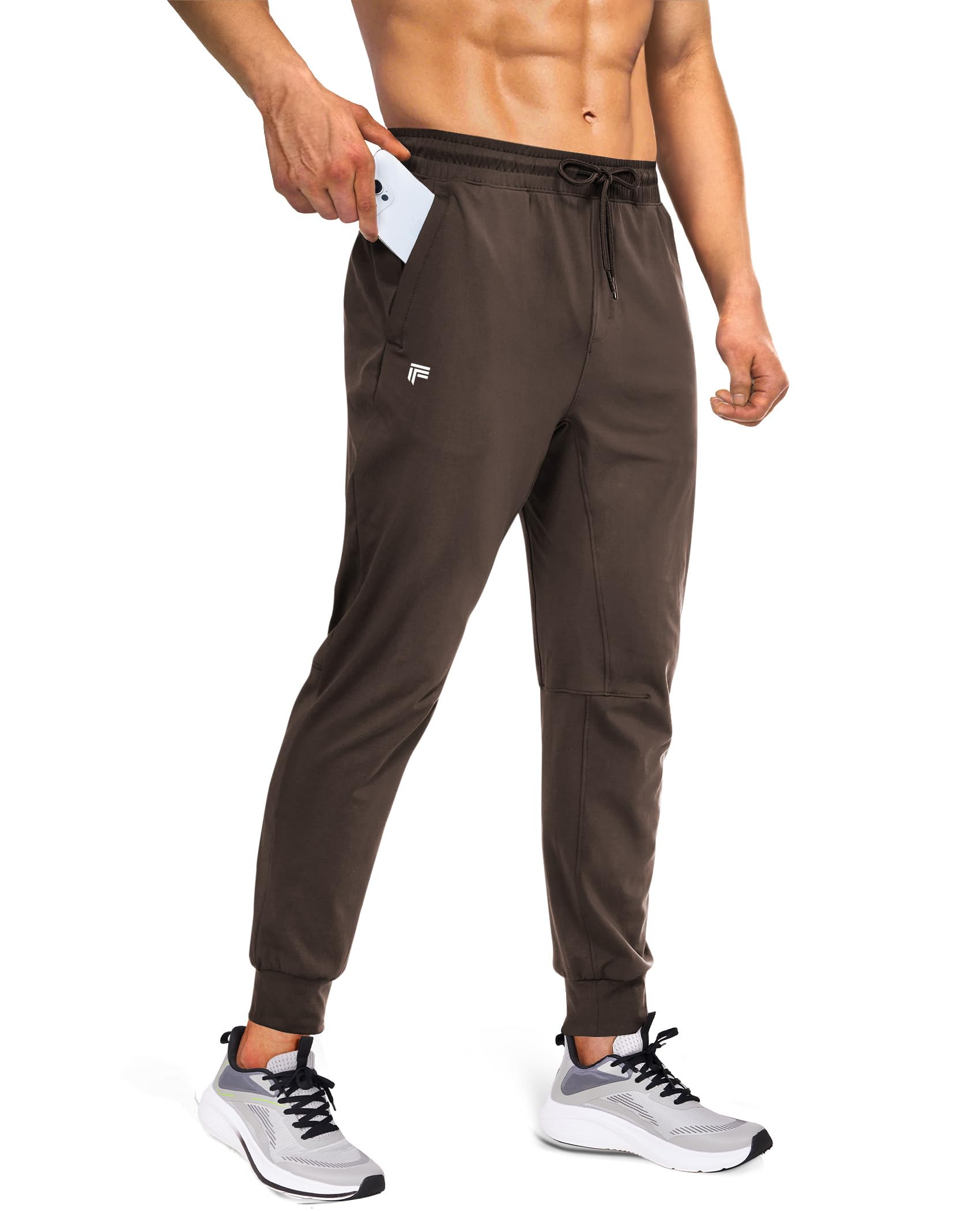 FOGFIRE Mens Joggers with Zipper Pockets Lightweight Sweatpants for Men Pants Athletic Workout Running Track Gym