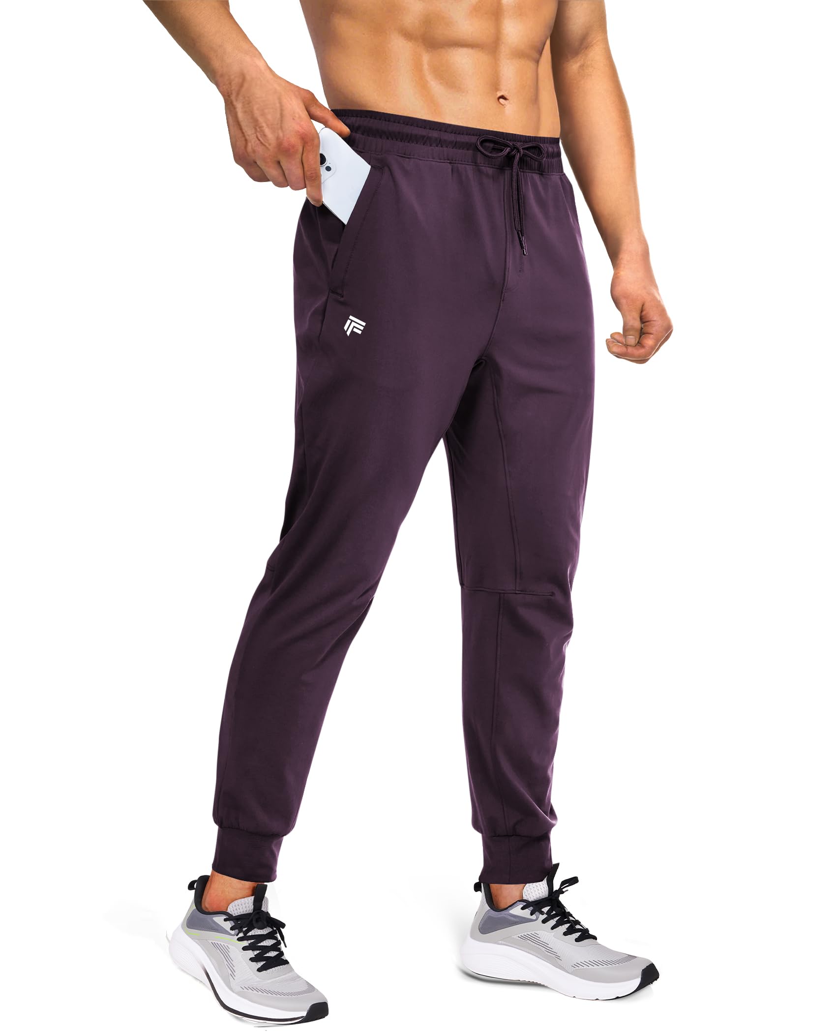 FOGFIRE Mens Joggers with Zipper Pockets Lightweight Sweatpants for Men Pants Athletic Workout Running Track Gym