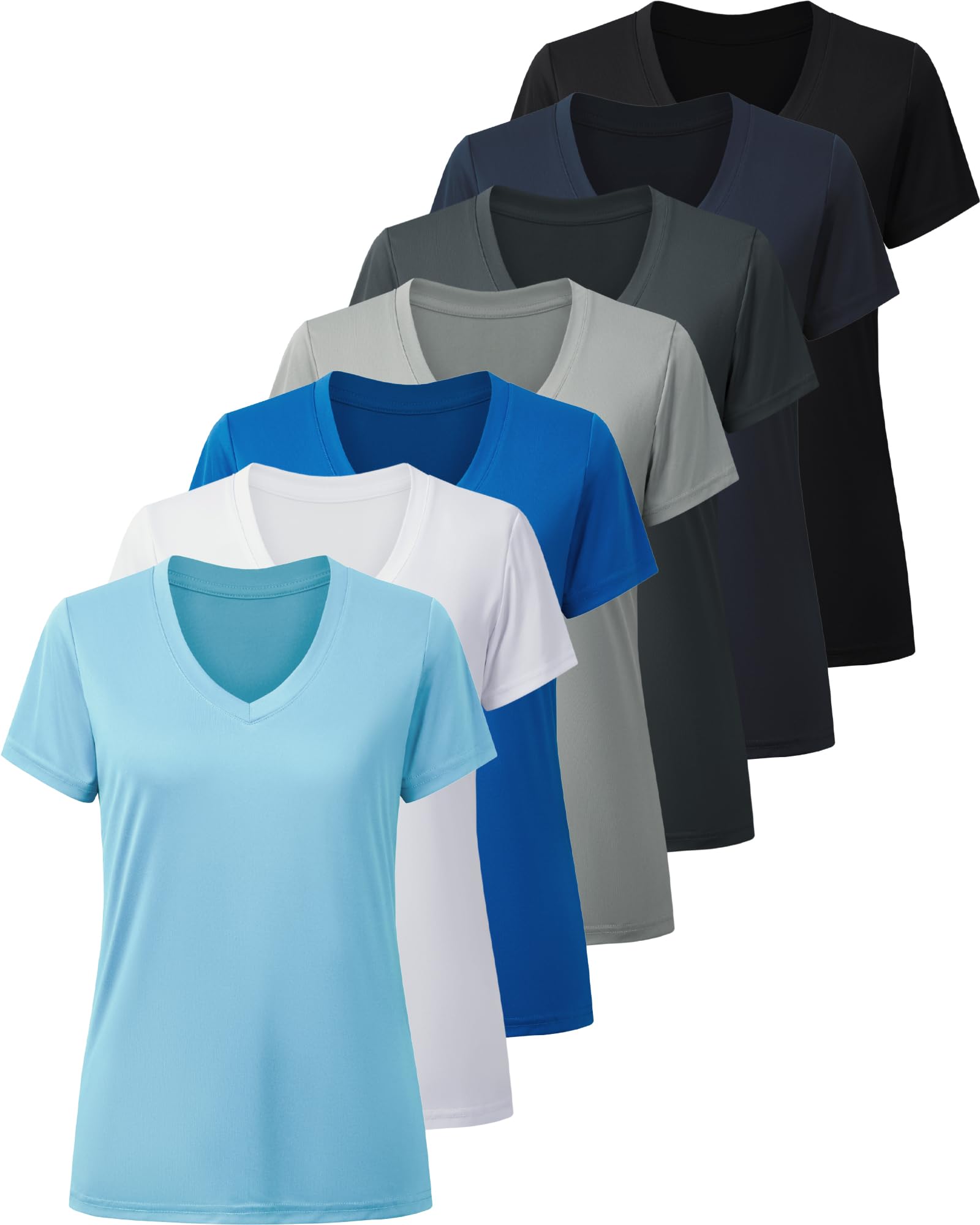 BALENNZ Workout Shirts for Women, Moisture Wicking Quick Dry Active Athletic Women's Gym Performance T Shirts