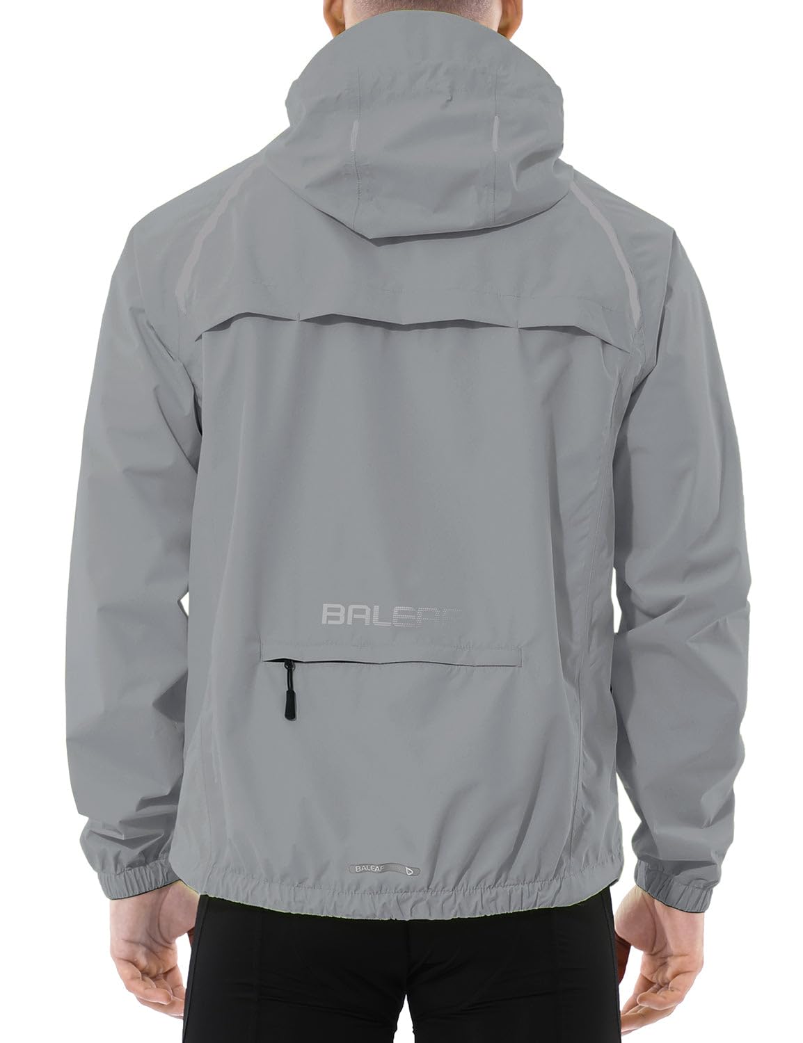 Men's Waterproof Reflective Packable Rain Jacket