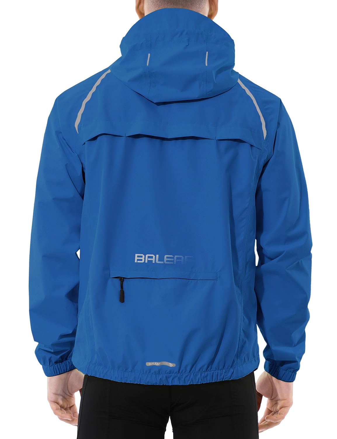 Men's Waterproof Reflective Packable Rain Jacket