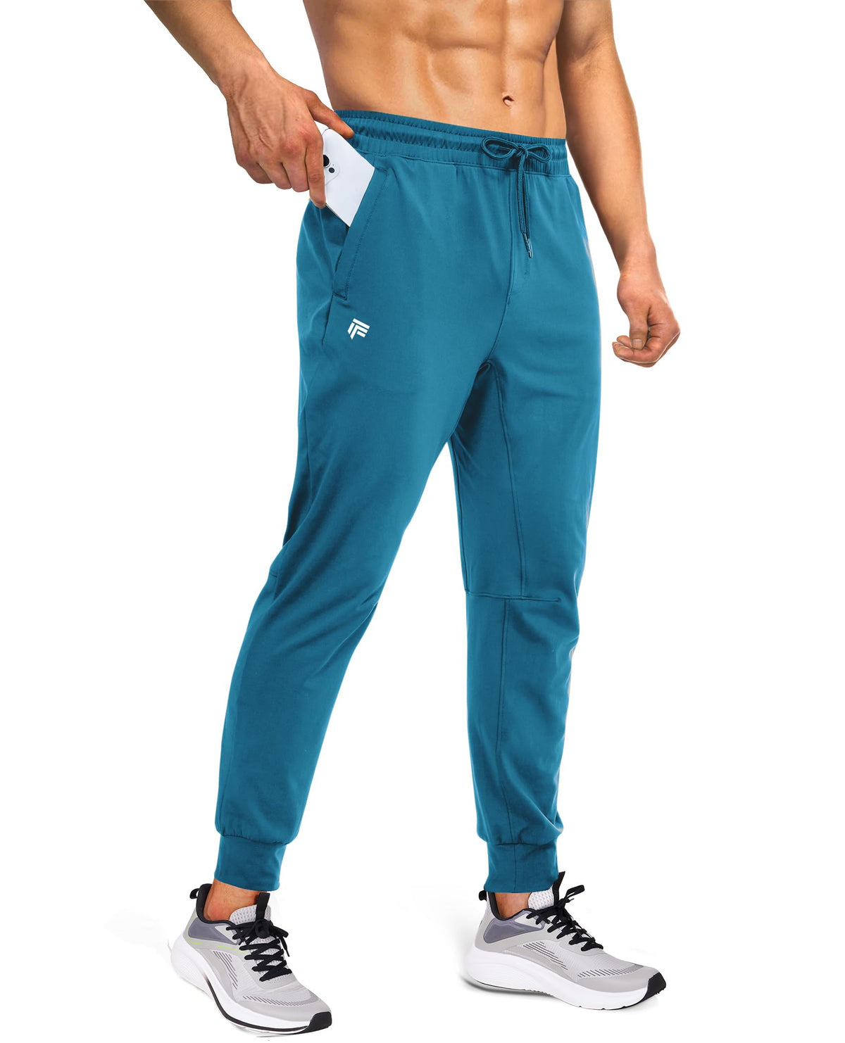 FOGFIRE Mens Joggers with Zipper Pockets Lightweight Sweatpants for Men Pants Athletic Workout Running Track Gym