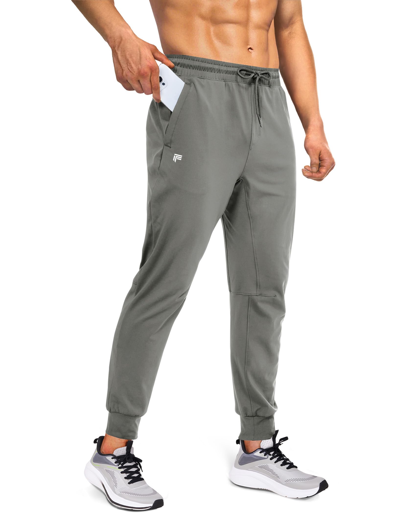 FOGFIRE Mens Joggers with Zipper Pockets Lightweight Sweatpants for Men Pants Athletic Workout Running Track Gym