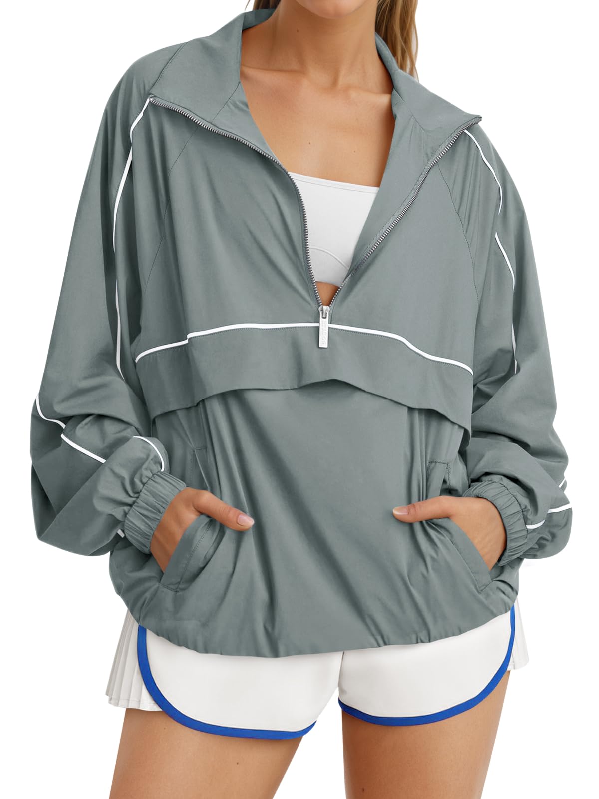 Women's UPF 50+ Lightweight Quarter-Zip Windbreaker
