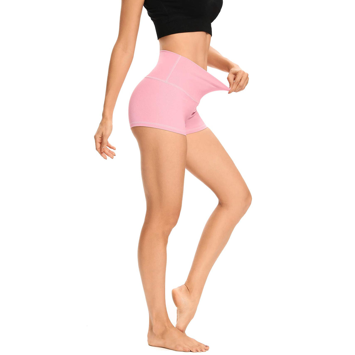 Women's High-Waist Biker Shorts with Side Pockets