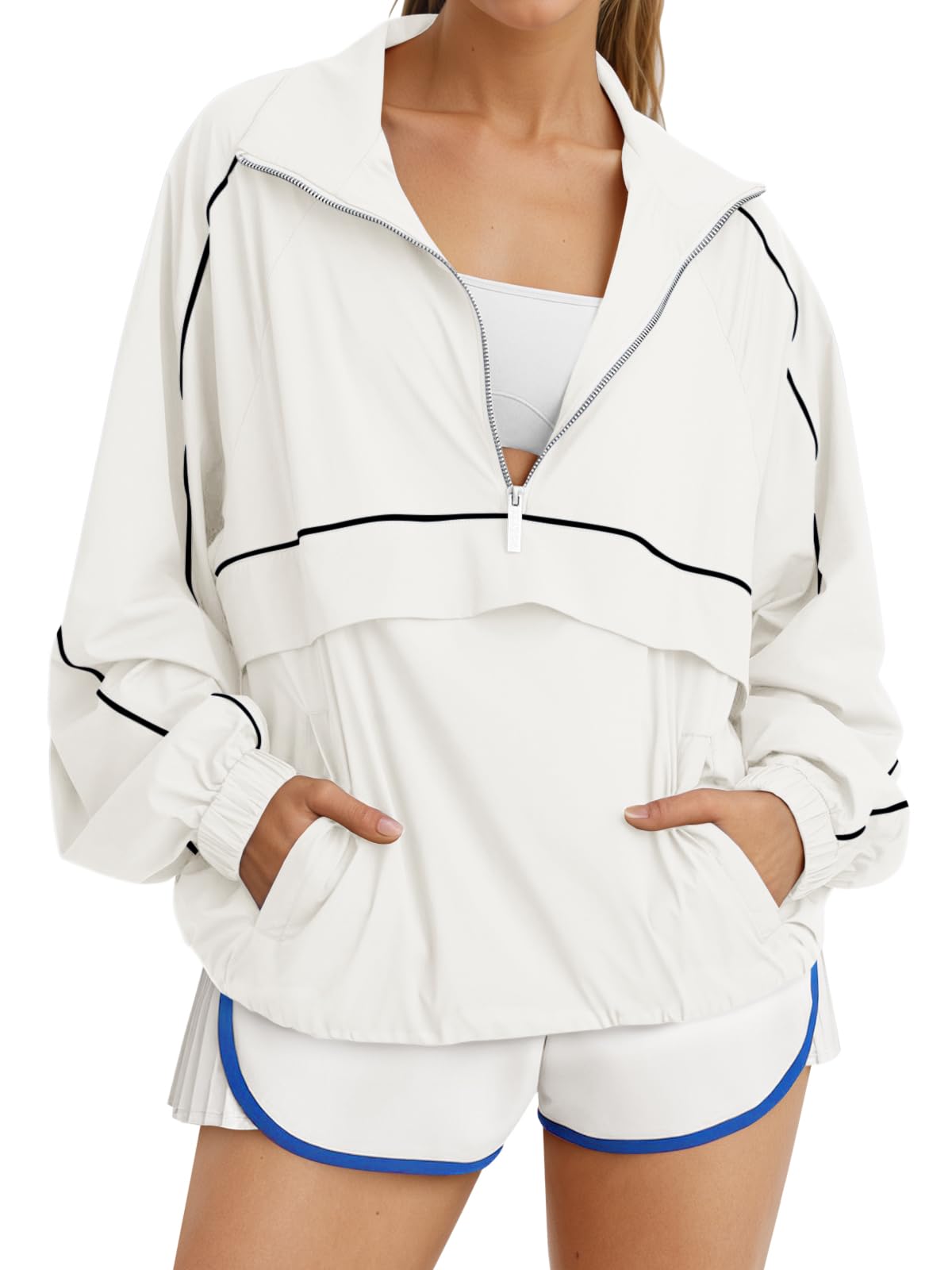 Women's UPF 50+ Lightweight Quarter-Zip Windbreaker