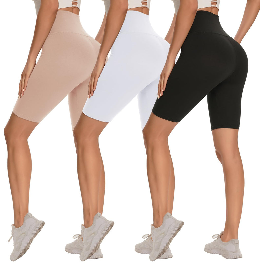 Women's 3-Pack High-Waist Tummy-Control Biker Shorts