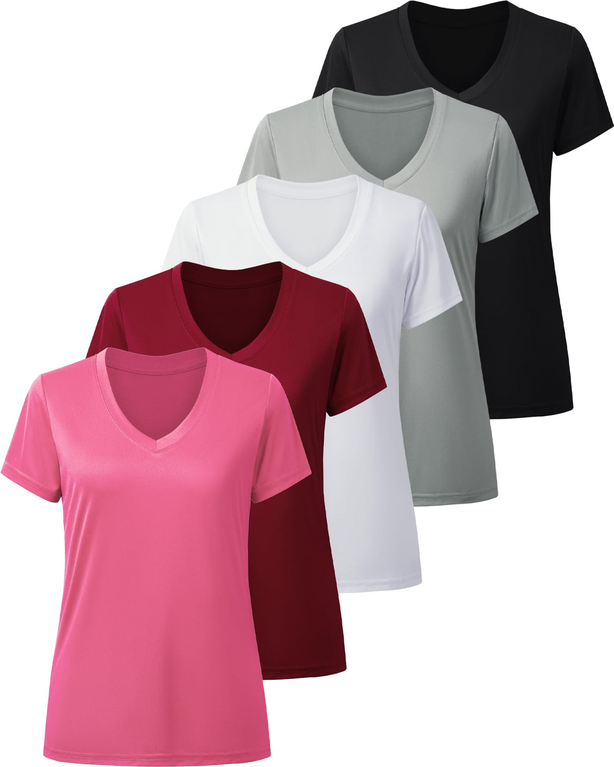 BALENNZ Workout Shirts for Women, Moisture Wicking Quick Dry Active Athletic Women's Gym Performance T Shirts