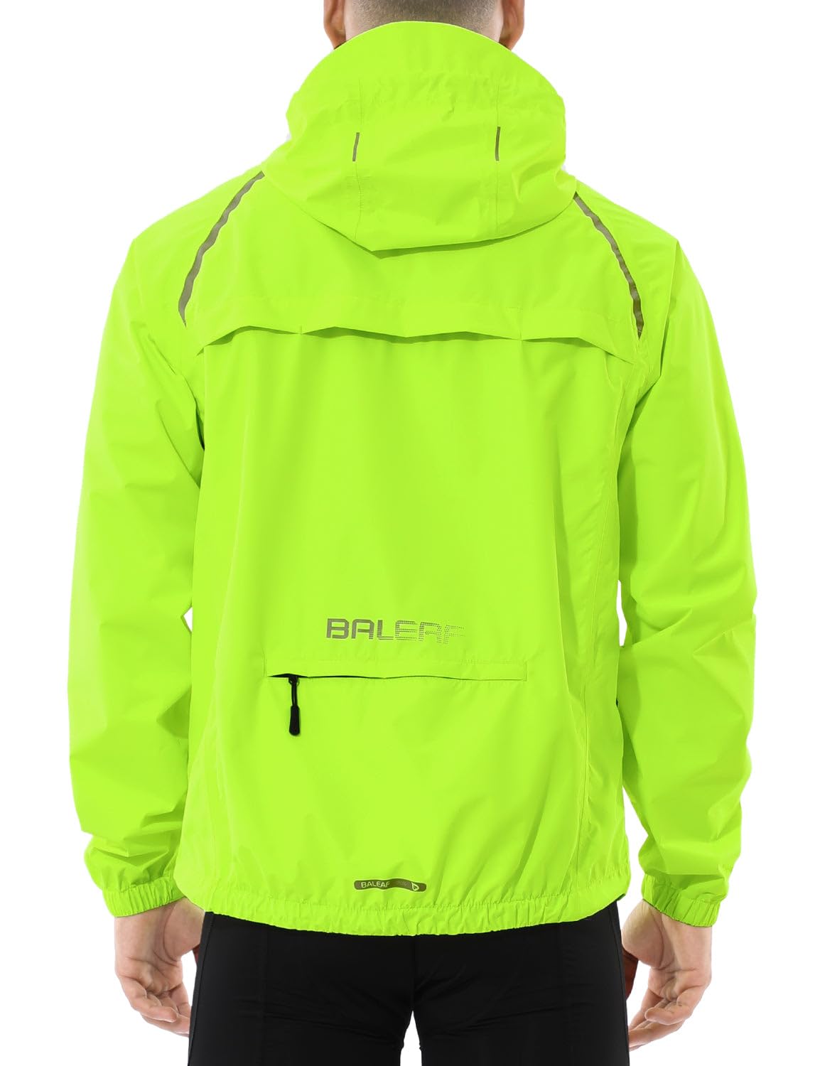 Men's Waterproof Reflective Packable Rain Jacket