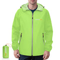 Men's Lightweight Waterproof Packable Hooded Rain Jacket