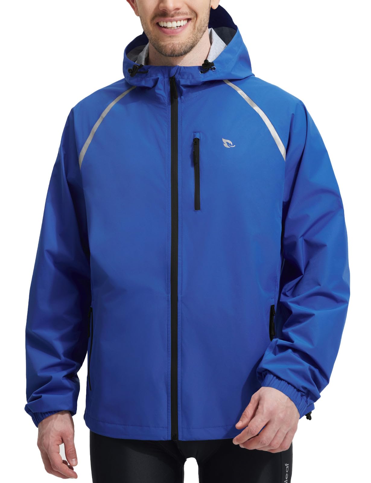 Men's Waterproof Reflective Packable Rain Jacket