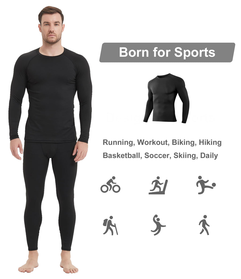 Men's Multi-Pack Long-Sleeve Compression Training Shirts