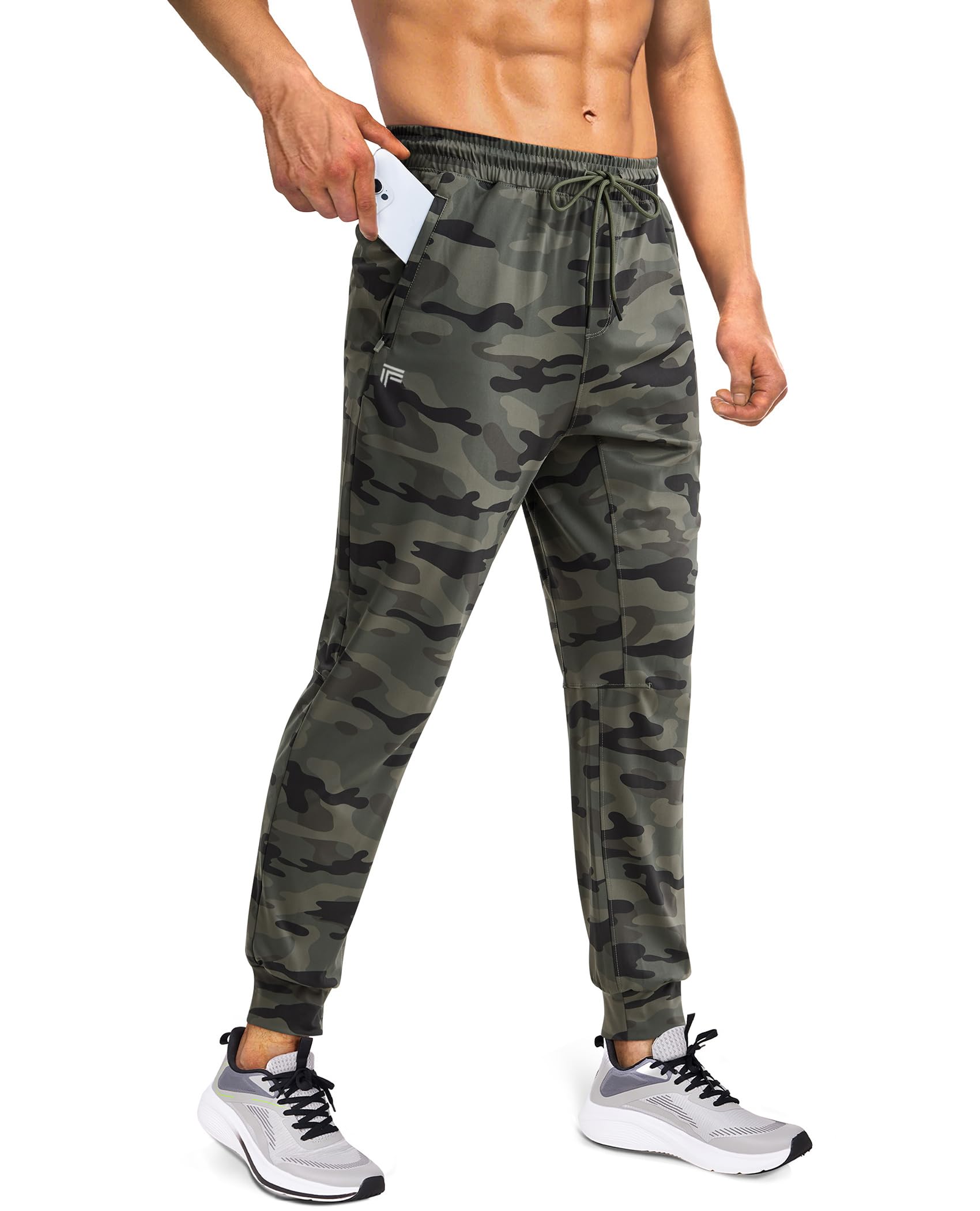 FOGFIRE Mens Joggers with Zipper Pockets Lightweight Sweatpants for Men Pants Athletic Workout Running Track Gym