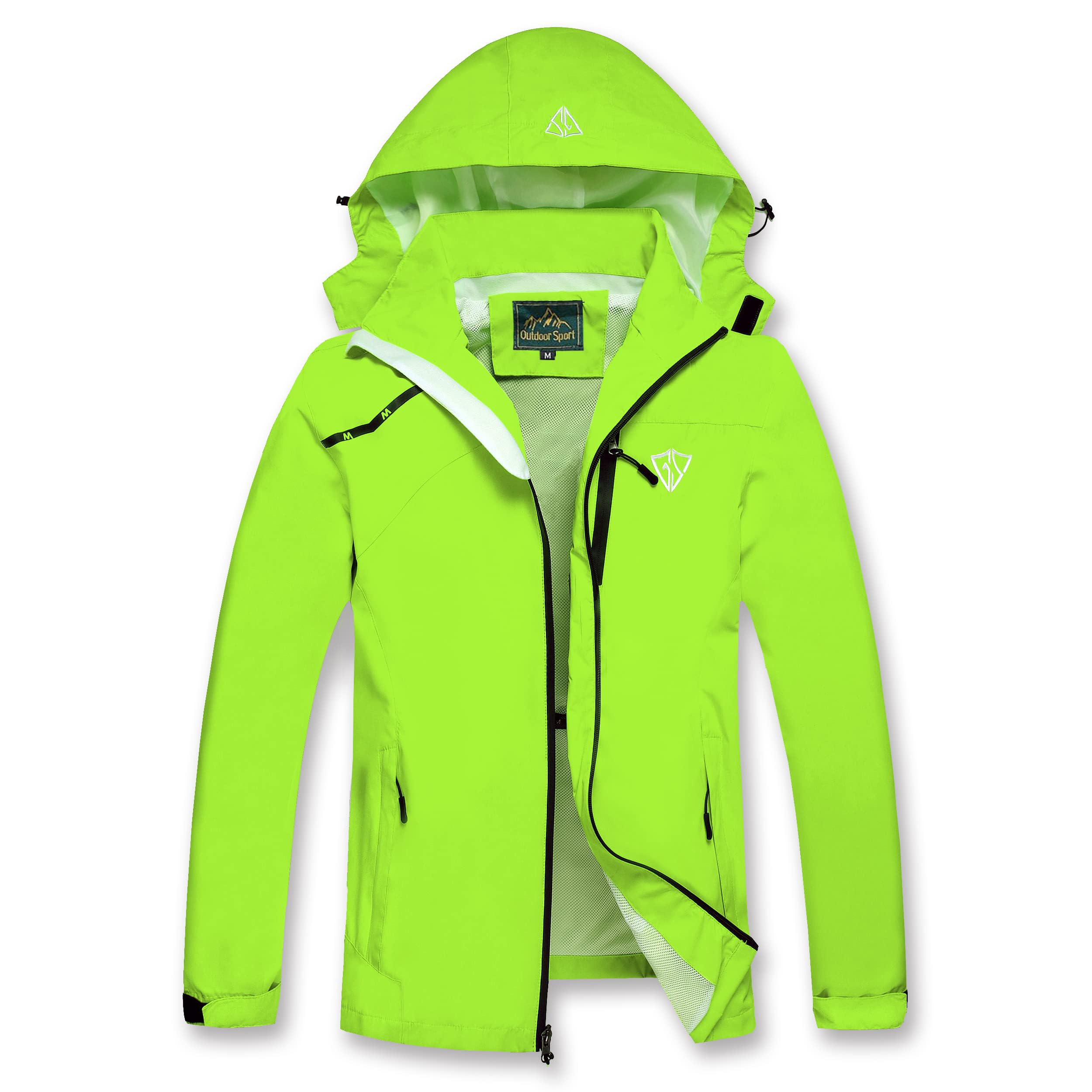 Men's Waterproof Lightweight Hooded Windbreaker Jacket