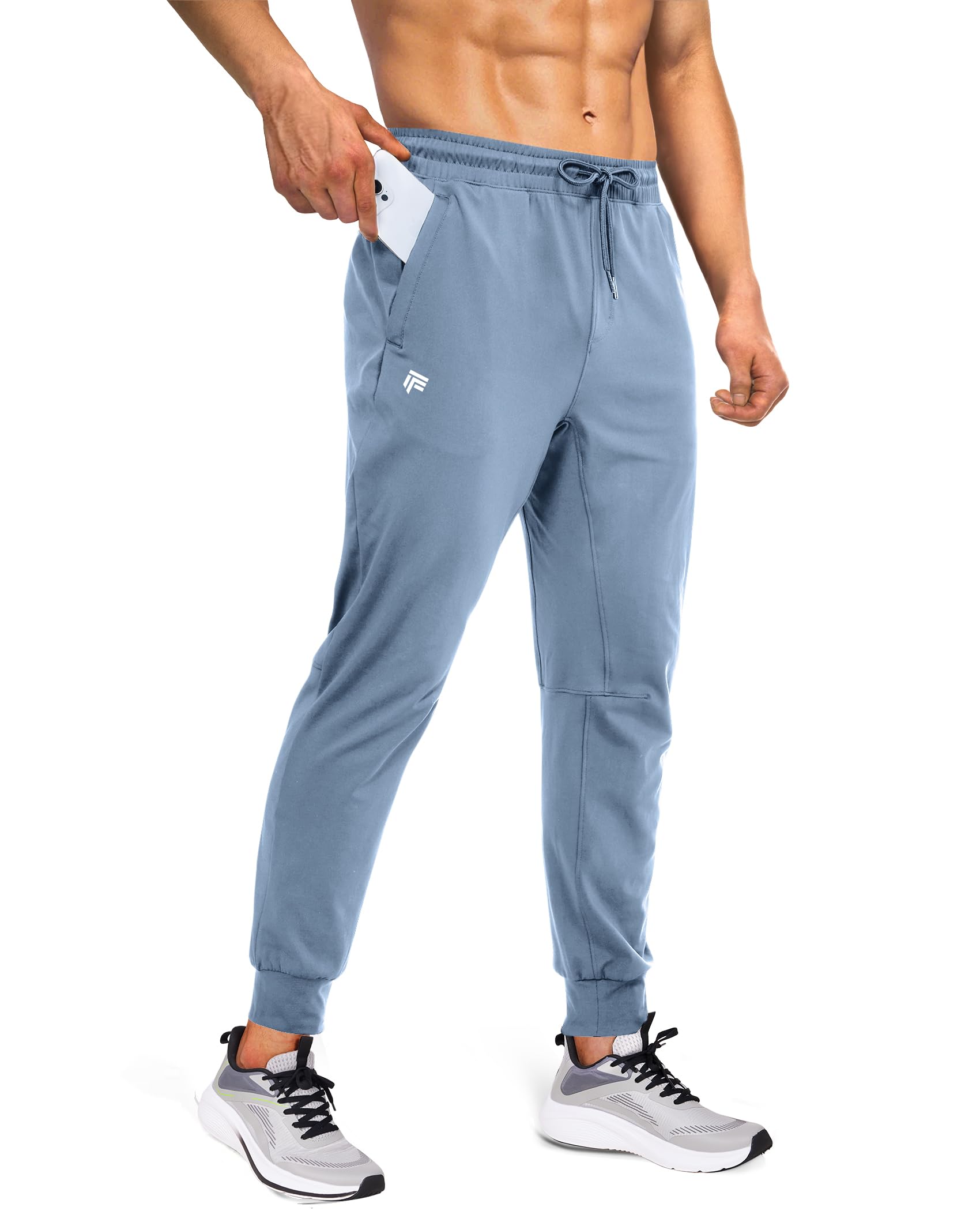 FOGFIRE Mens Joggers with Zipper Pockets Lightweight Sweatpants for Men Pants Athletic Workout Running Track Gym