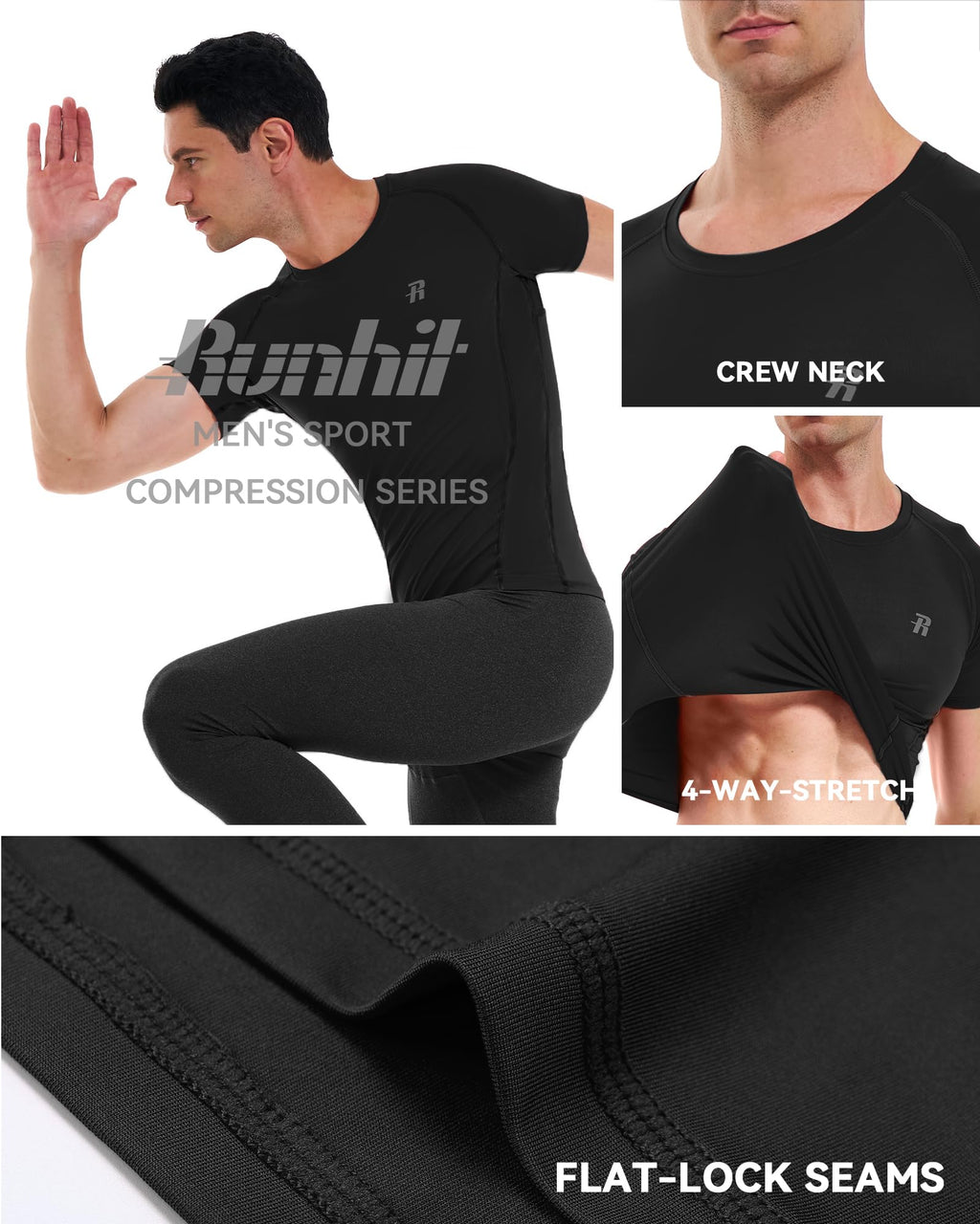 Men's Quick-Dry Short-Sleeve Compression Training Shirt