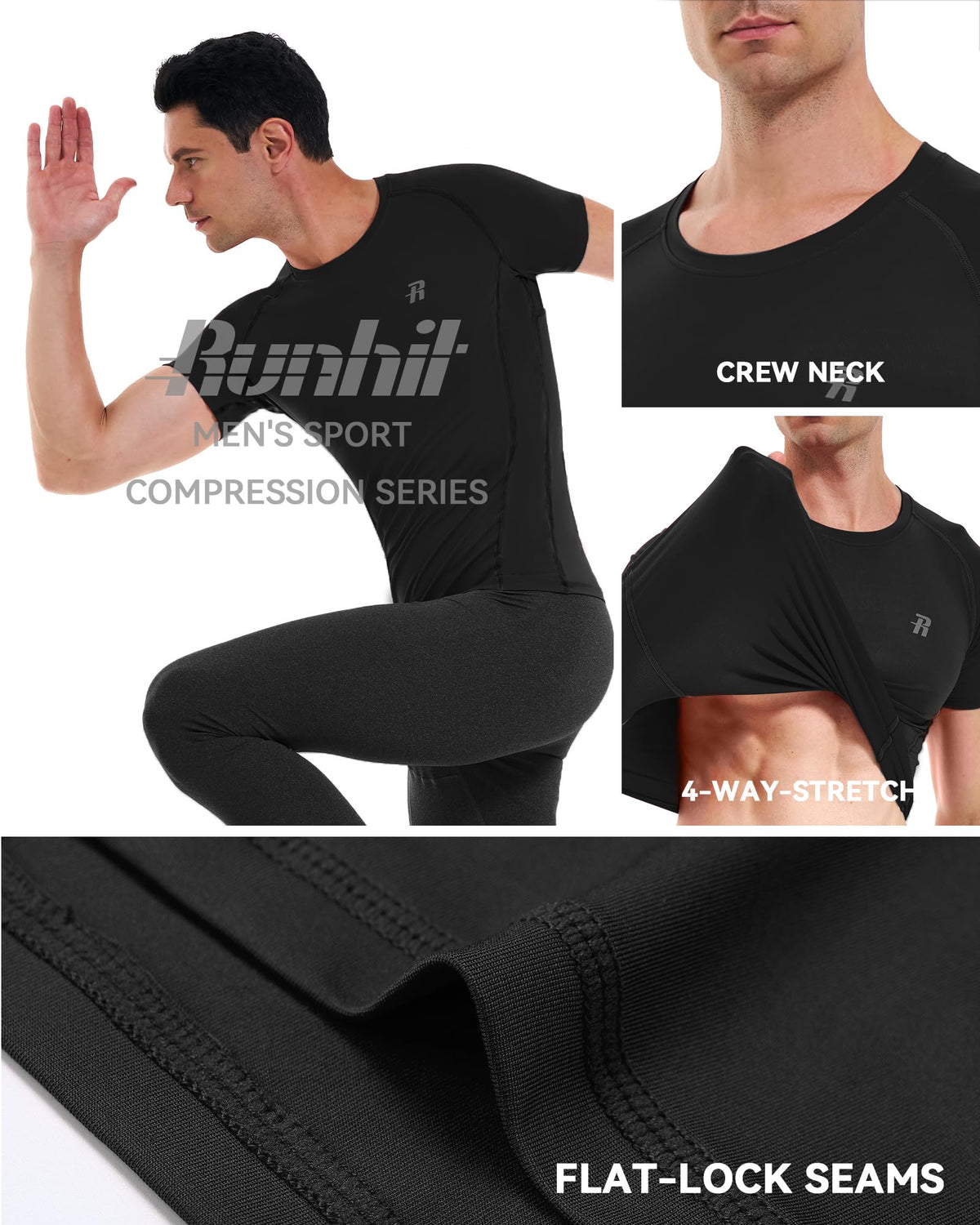 Men's Quick-Dry Short-Sleeve Compression Training Shirt