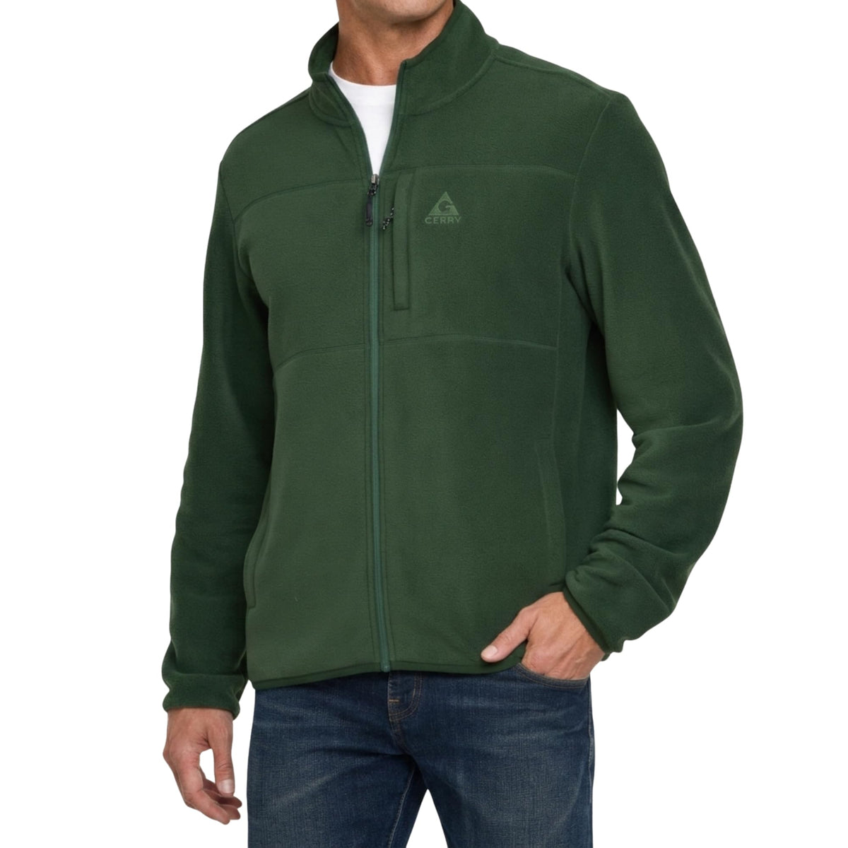 Men's Lightweight Full-Zip Polar Fleece Jacket