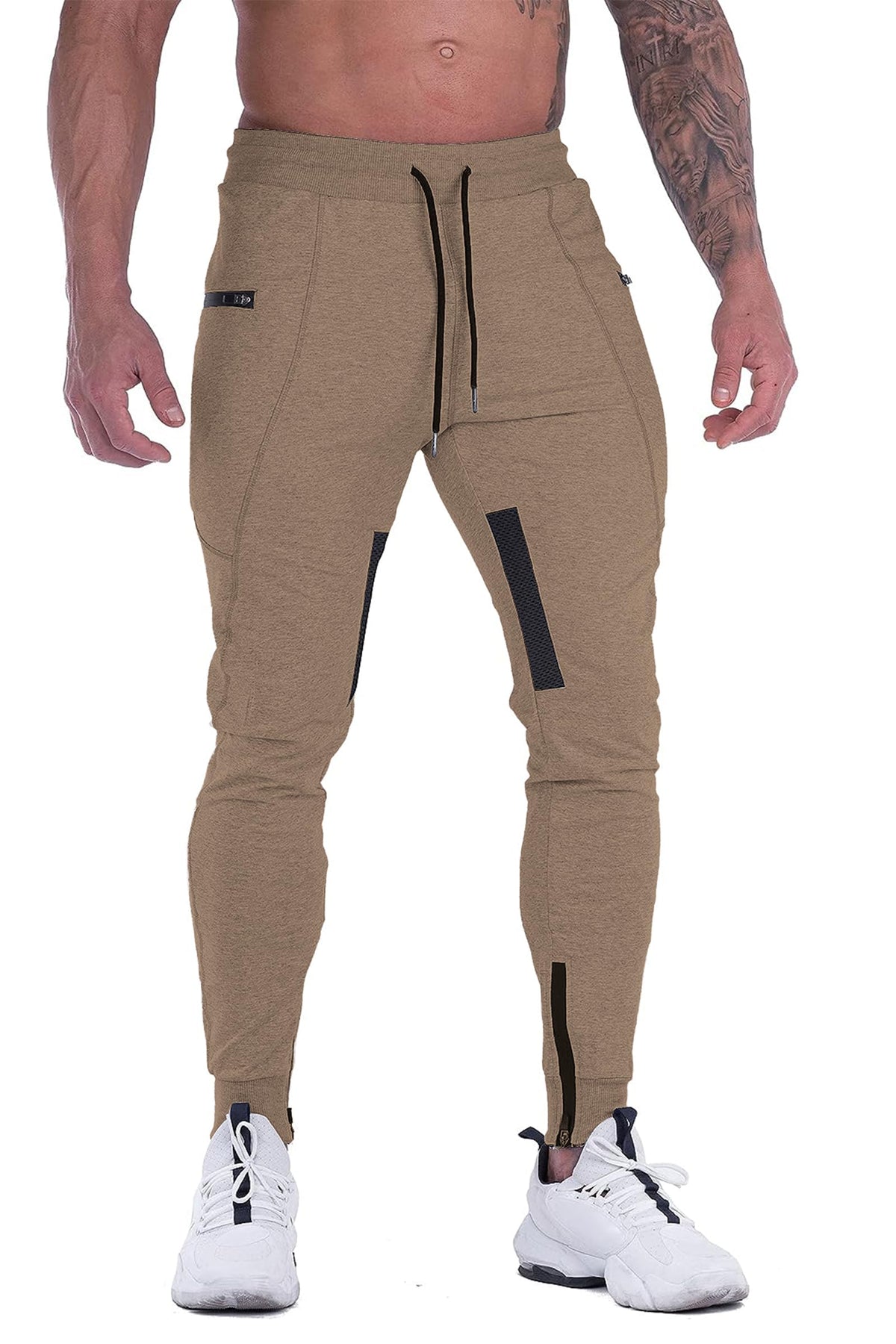 FIRSTGYM Mens Joggers Sweatpants Slim Fit Workout Training Gym Jogger Pants