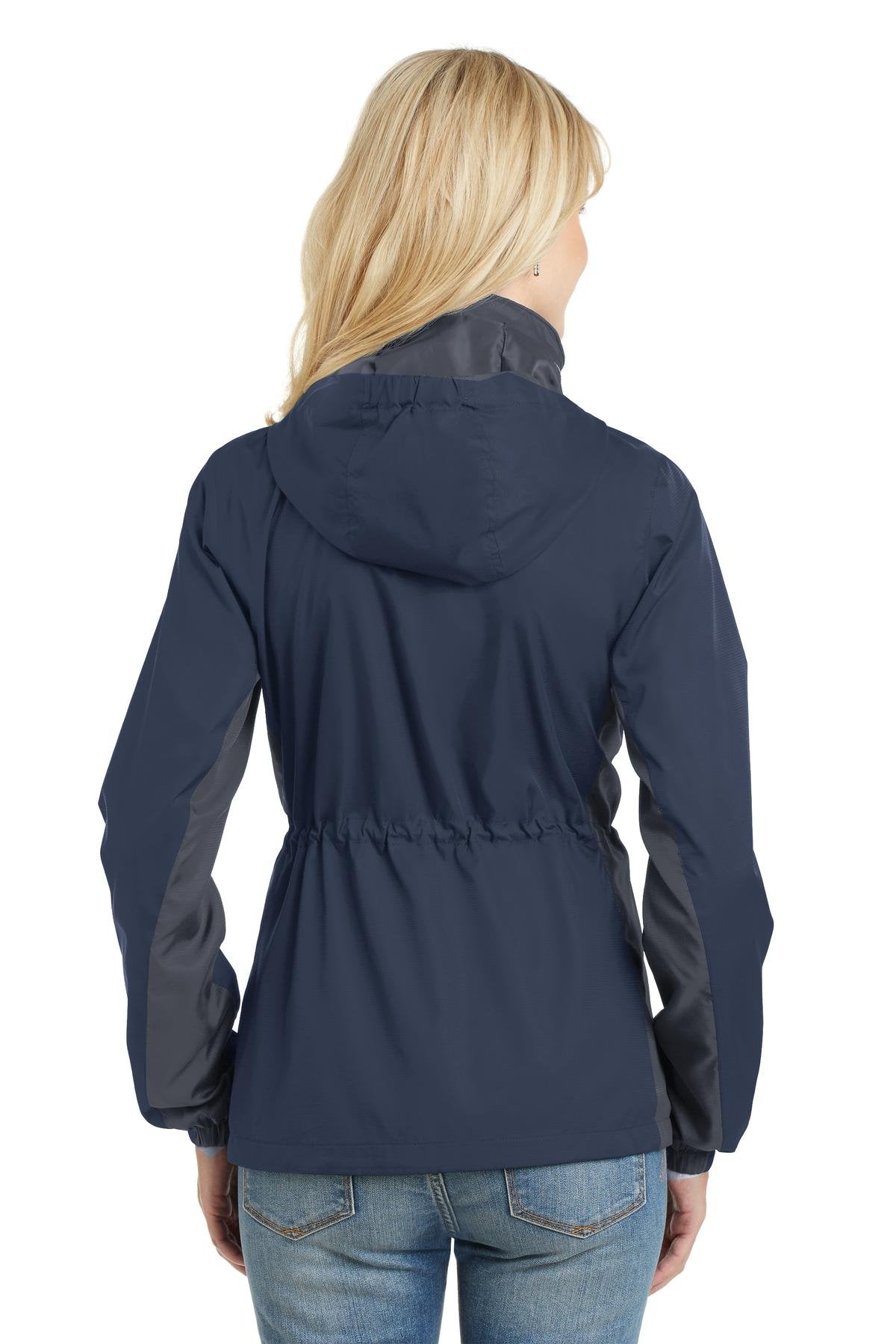 Women's Core Lightweight Wind Jacket in Navy and Grey