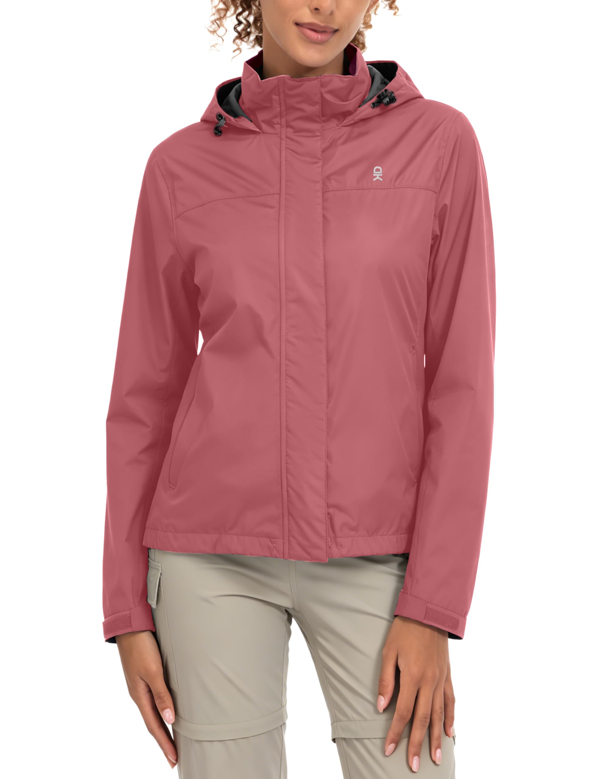 Women's Waterproof Hooded Hiking Rain Jacket