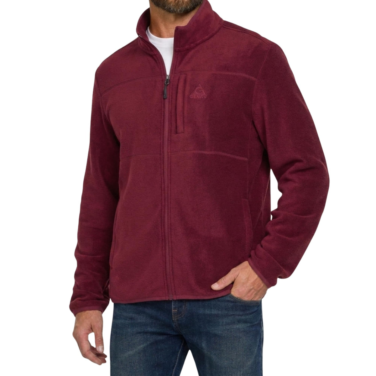 Men's Lightweight Full-Zip Polar Fleece Jacket